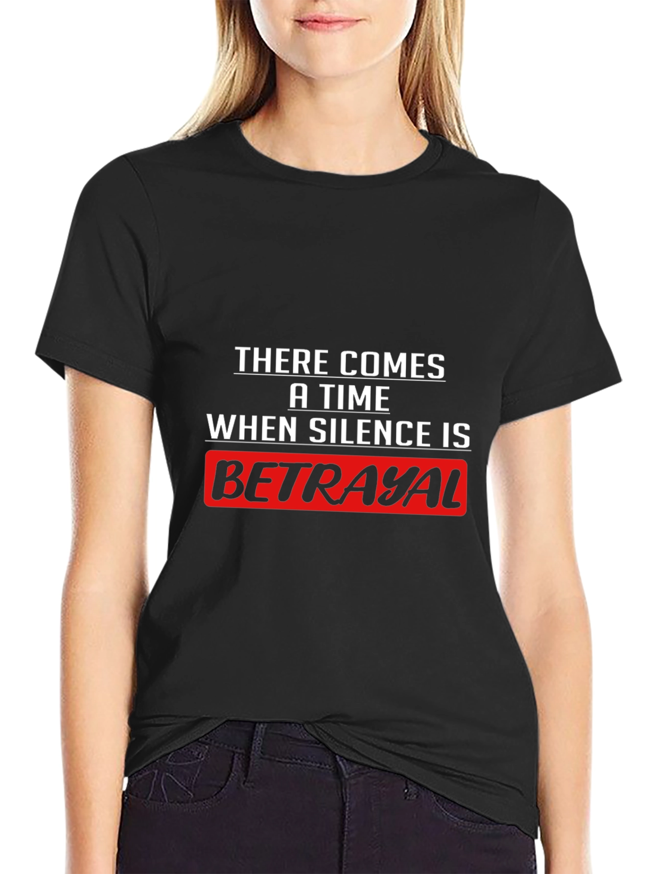 Silence is Betrayal Graphic Tee - Black