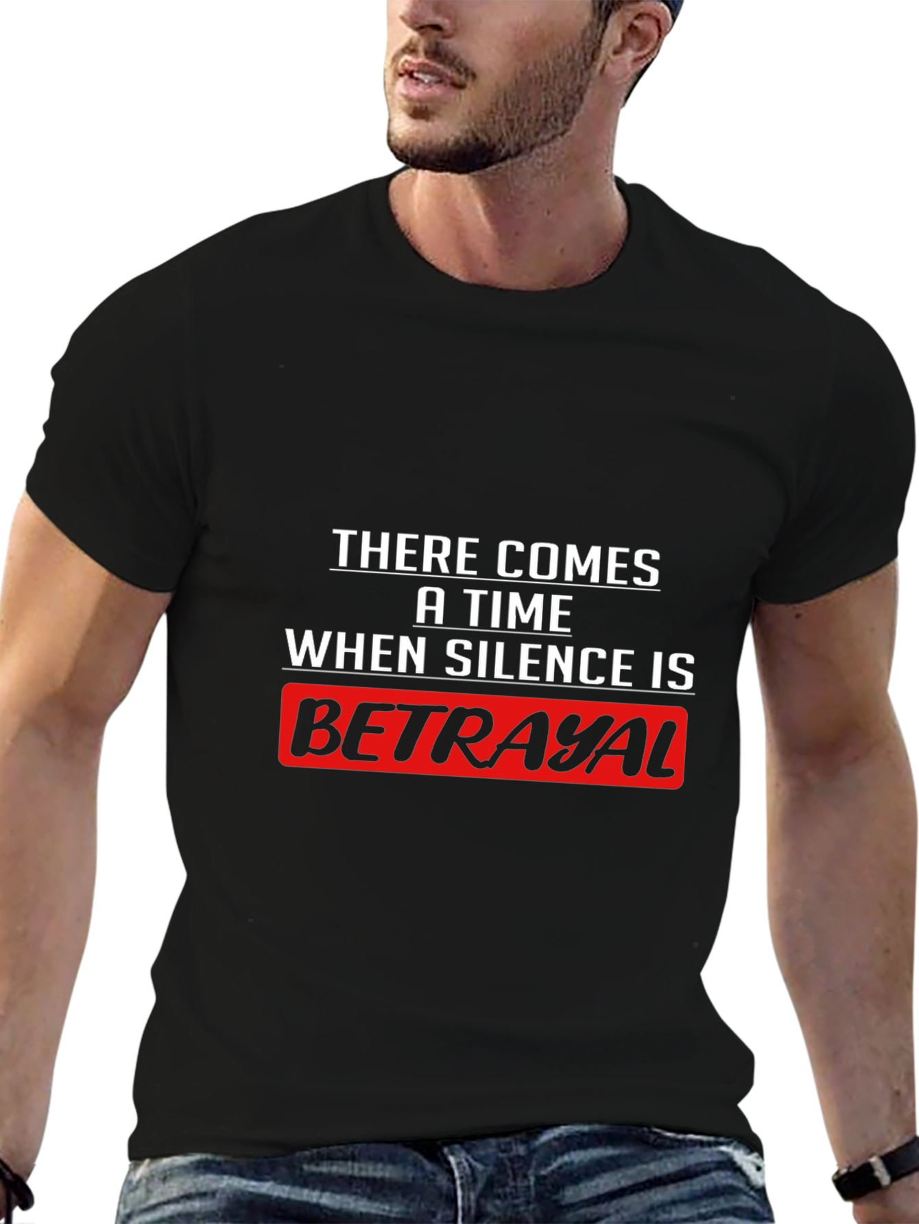 Silence is Betrayal Graphic Tee - Black