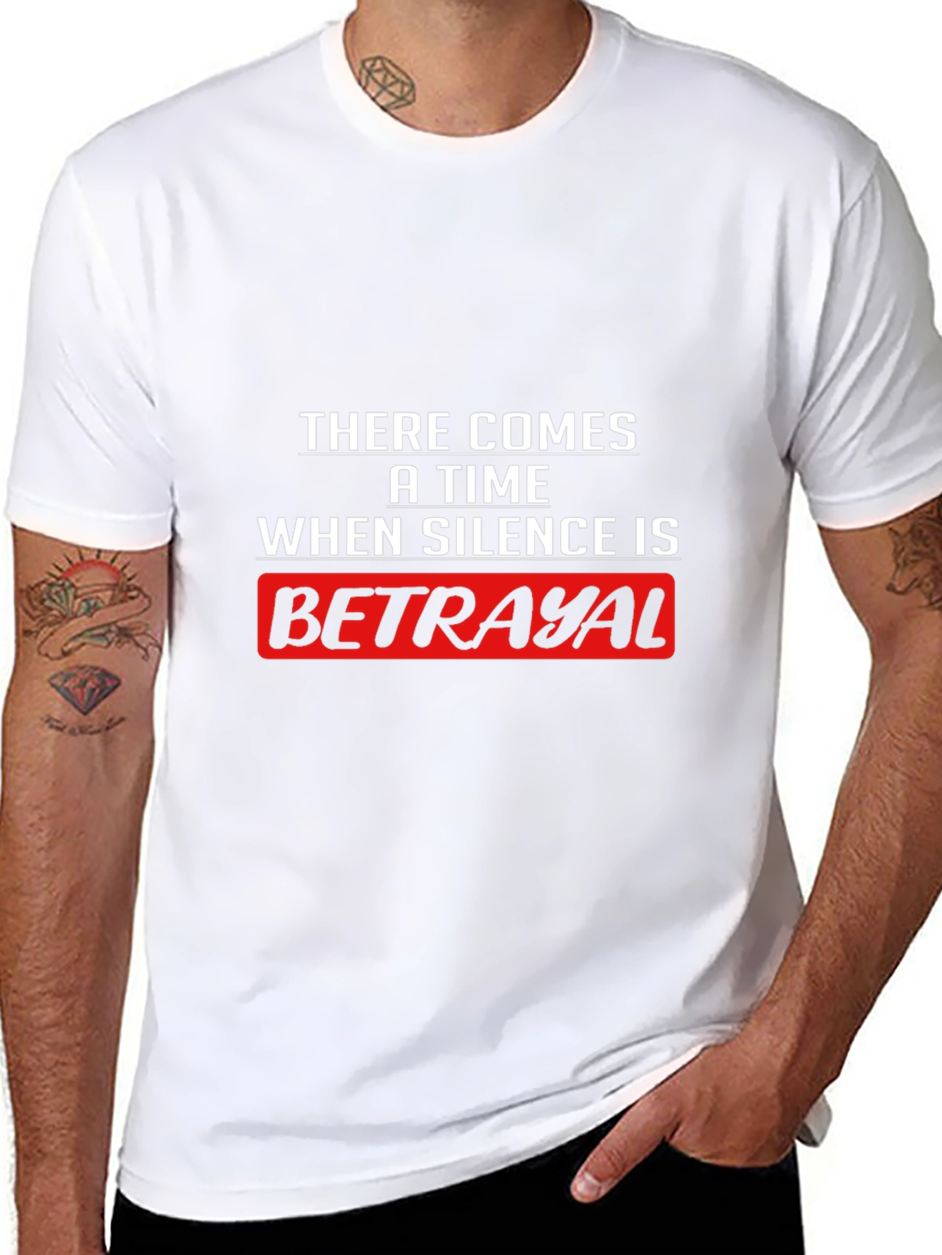 Silence is Betrayal Graphic Tee - Black