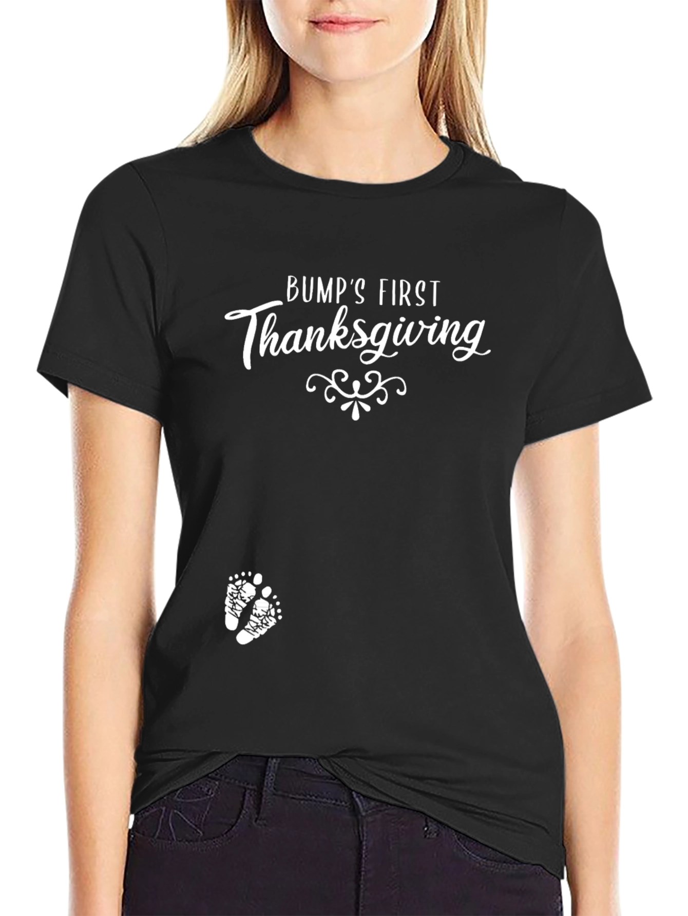 Bumps First Thanksgiving T-Shirt - Holiday Pregnancy Tee