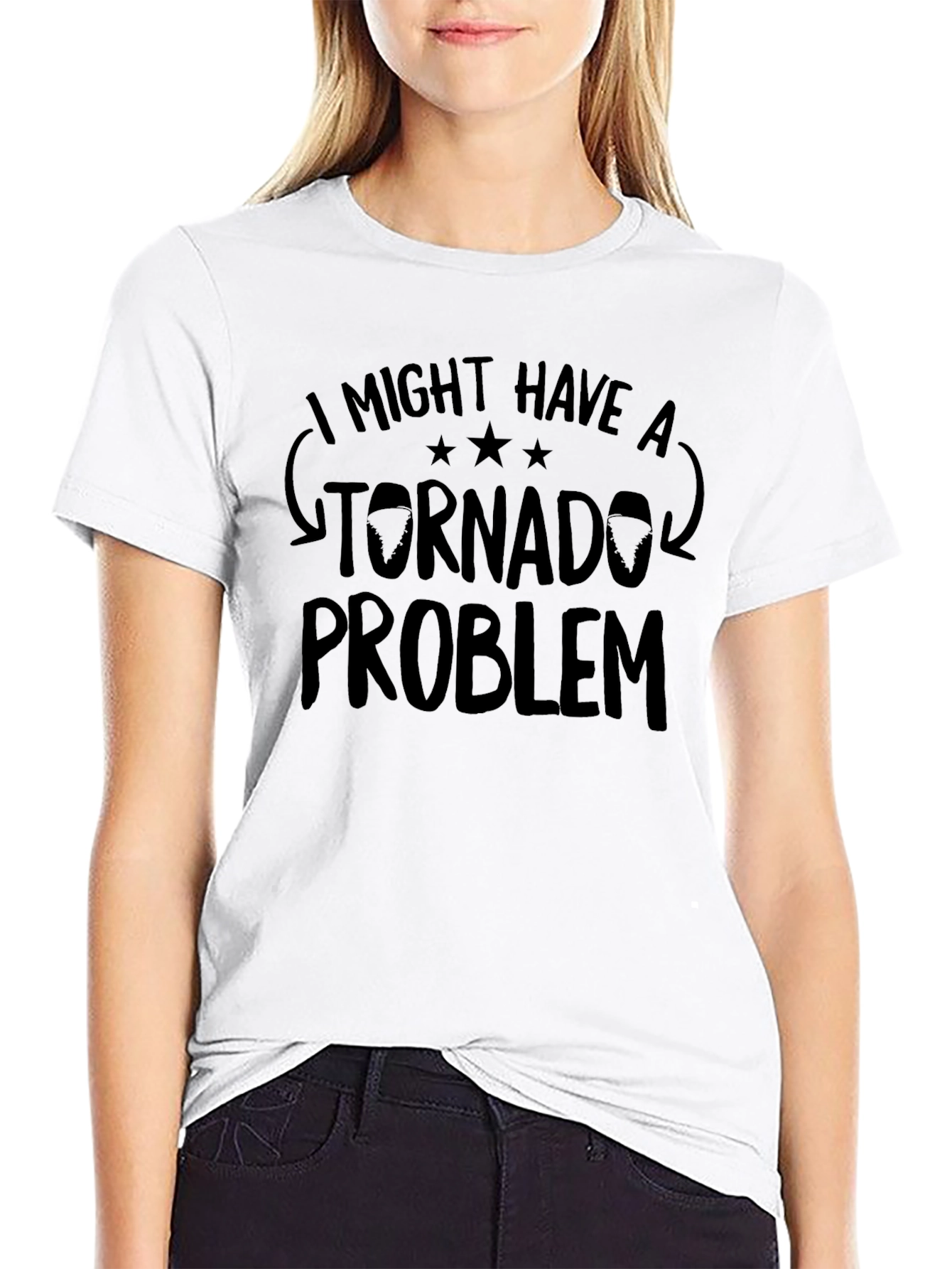 Tornado Problem Graphic Tee - Funny Novelty Shirt