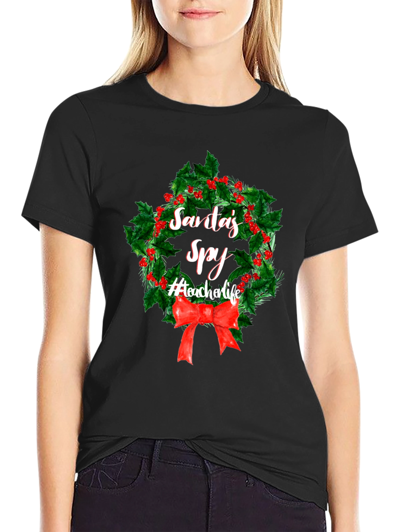 Santas Spy Teacher Life Christmas T-Shirt