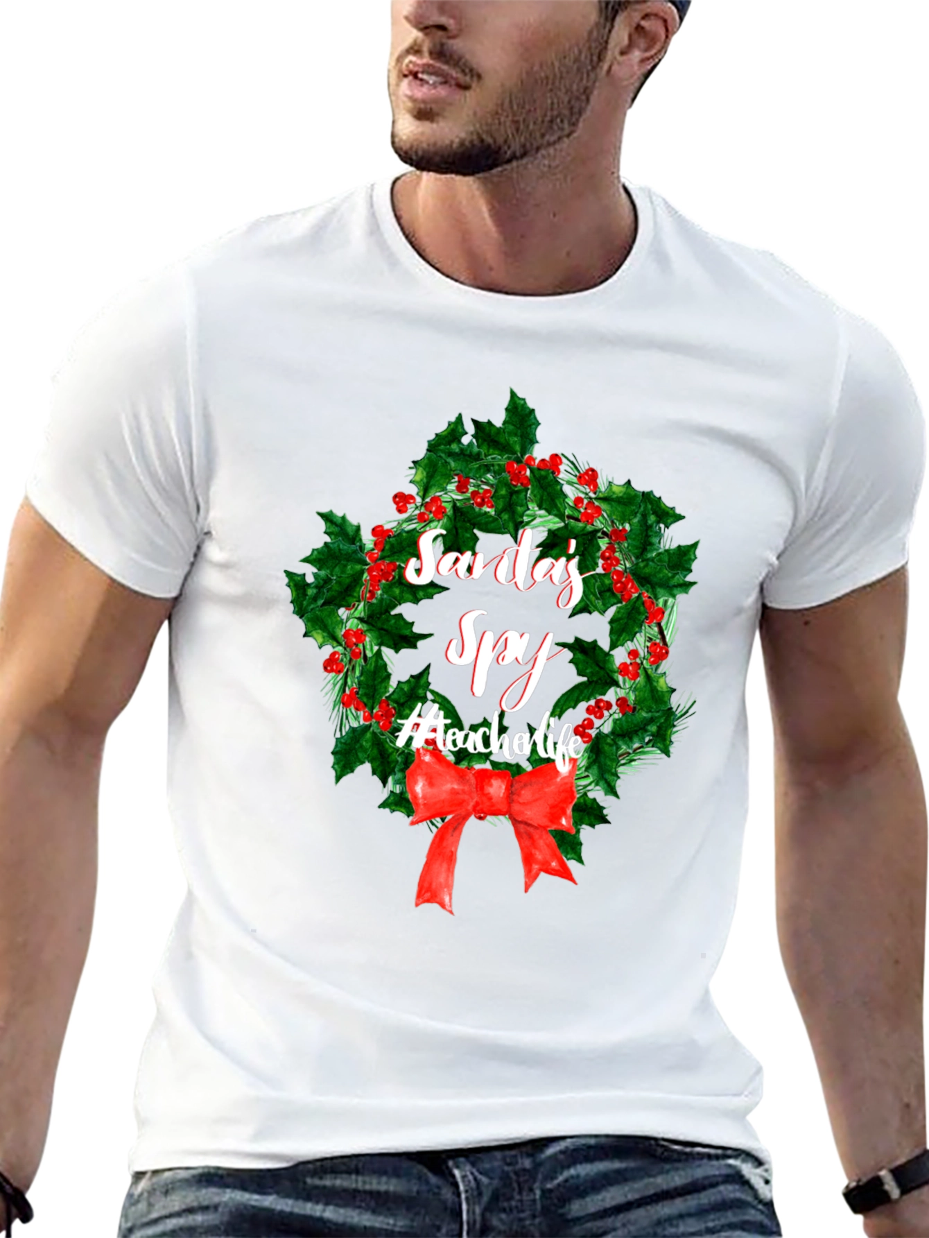 Santas Spy Teacher Life Christmas T-Shirt