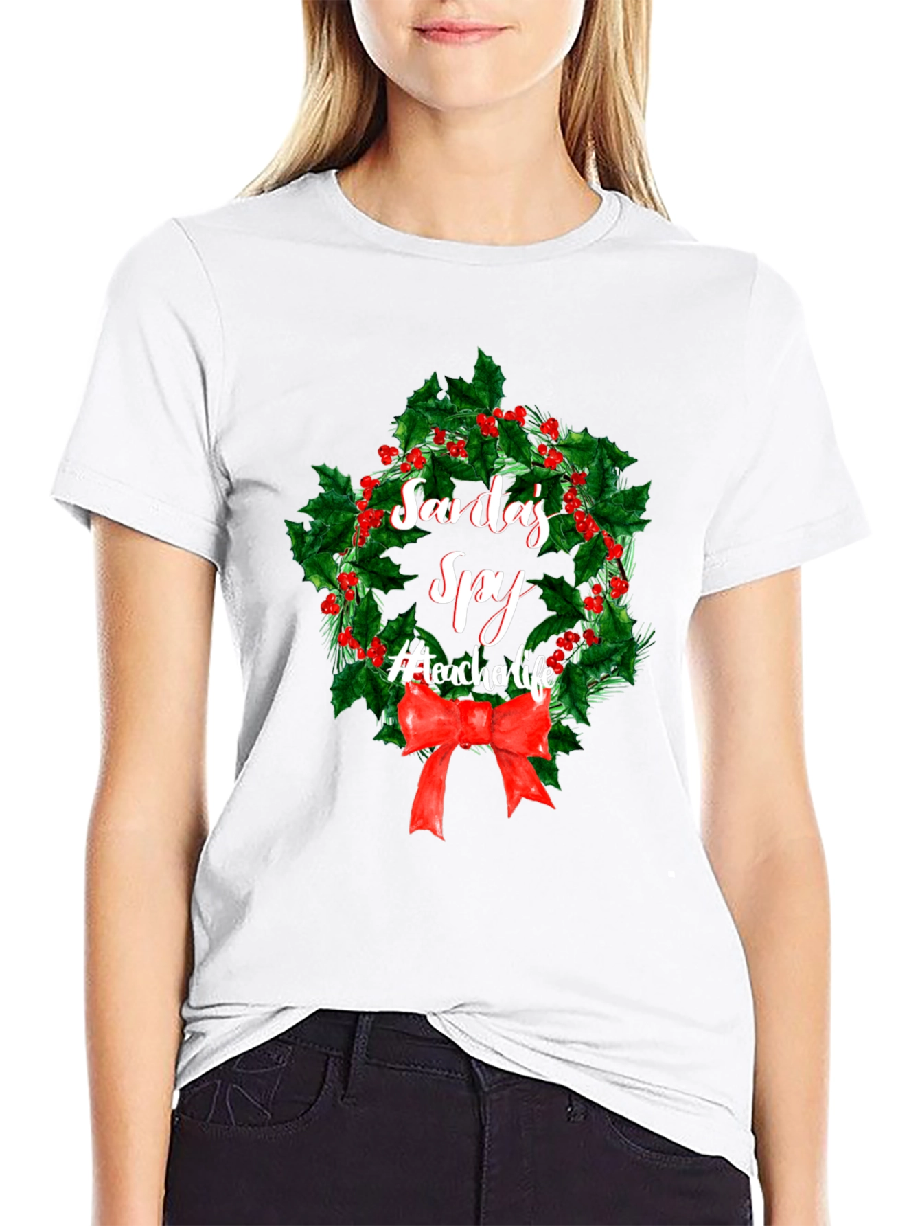 Santas Spy Teacher Life Christmas T-Shirt