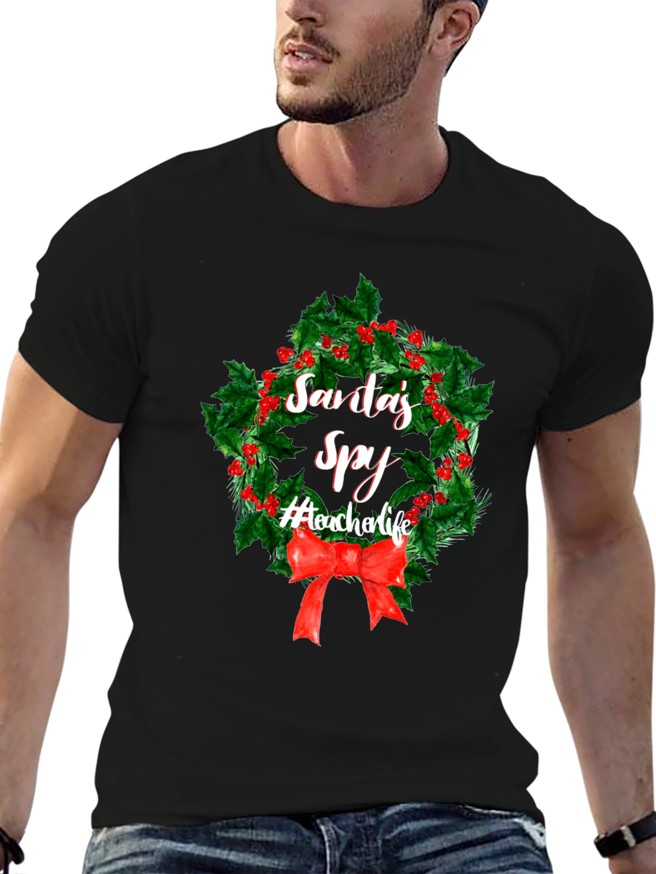 Santas Spy Teacher Life Christmas T-Shirt
