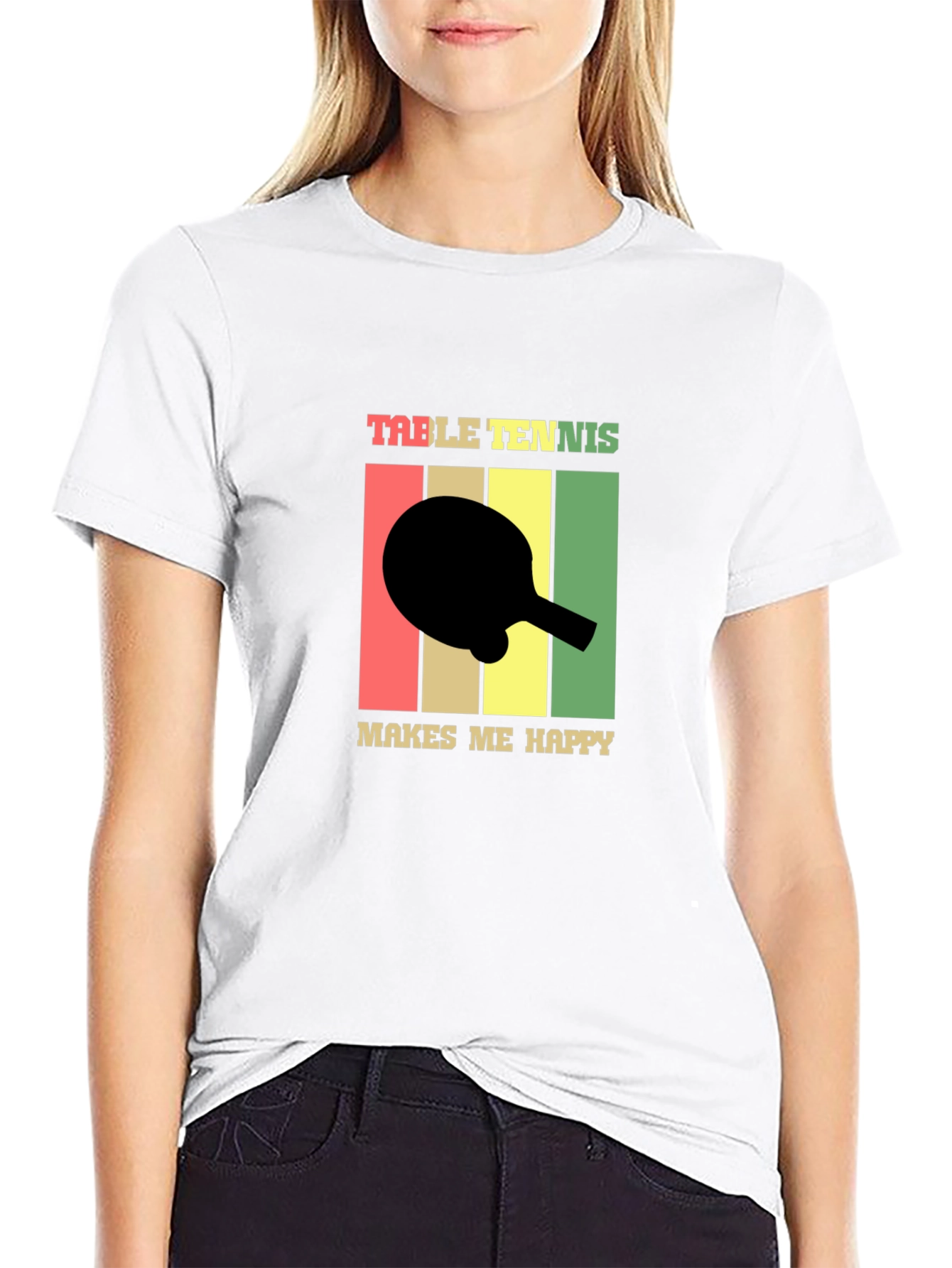 Table Tennis Makes Me Happy T-Shirt