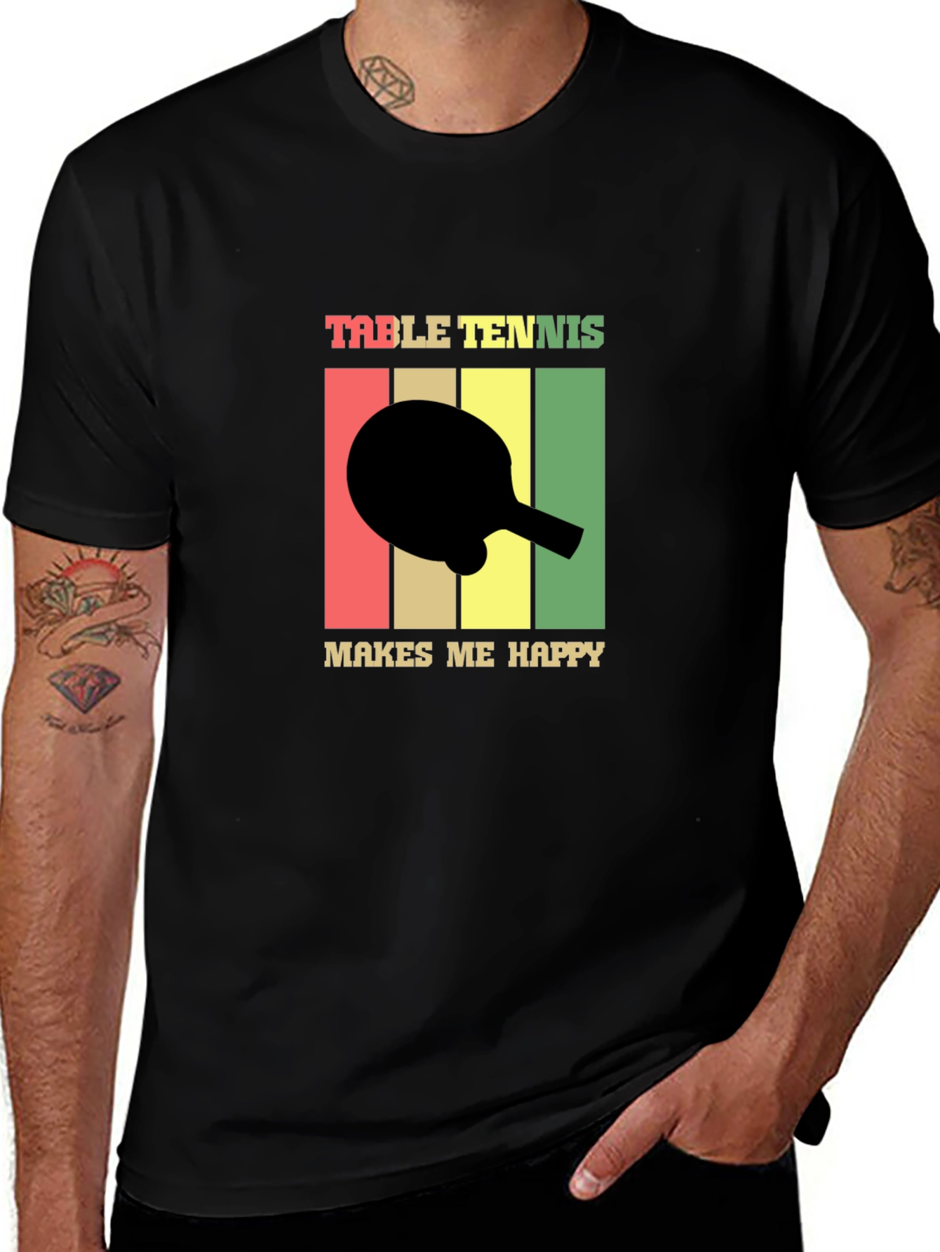 Table Tennis Makes Me Happy T-Shirt