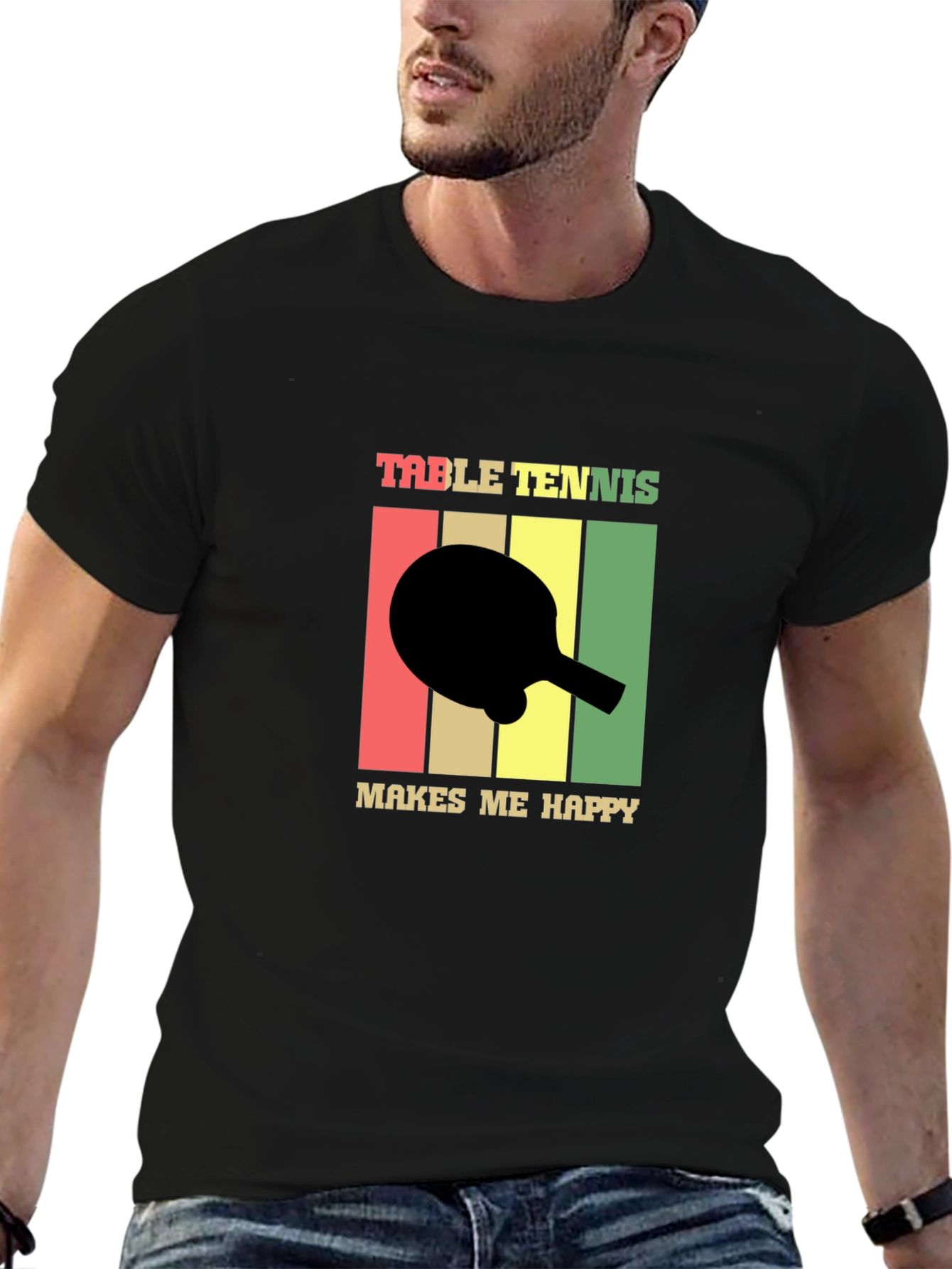 Table Tennis Makes Me Happy T-Shirt