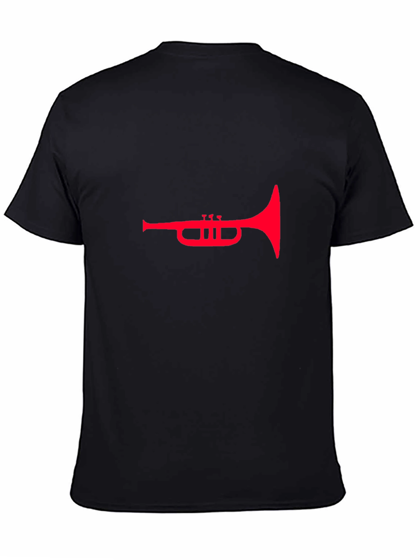 Red Trumpet Graphic Tee - Stylish Black T-Shirt