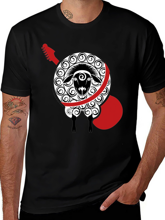 Sheep Guitar Black T-Shirt
