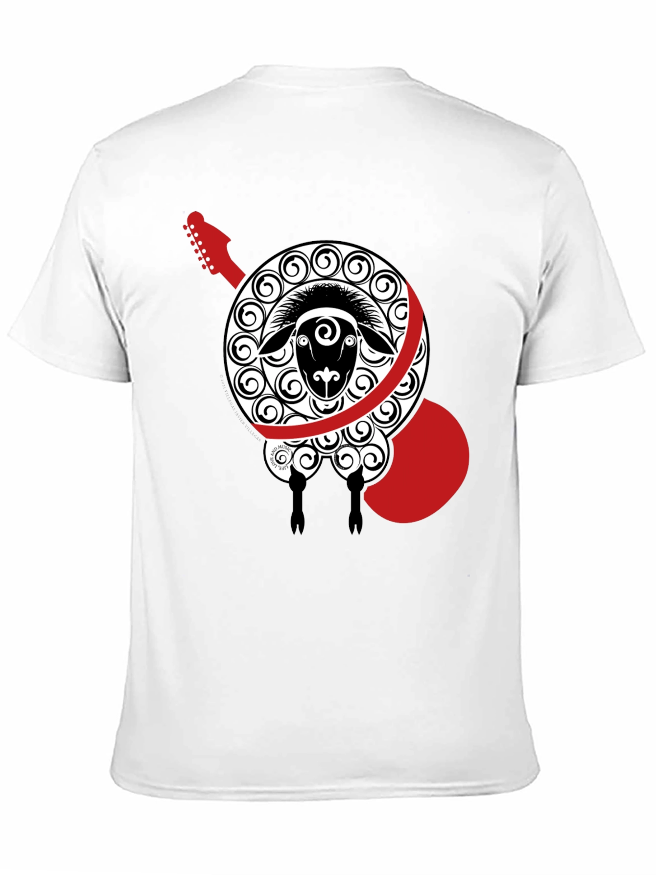 Sheep Guitar Black T-Shirt