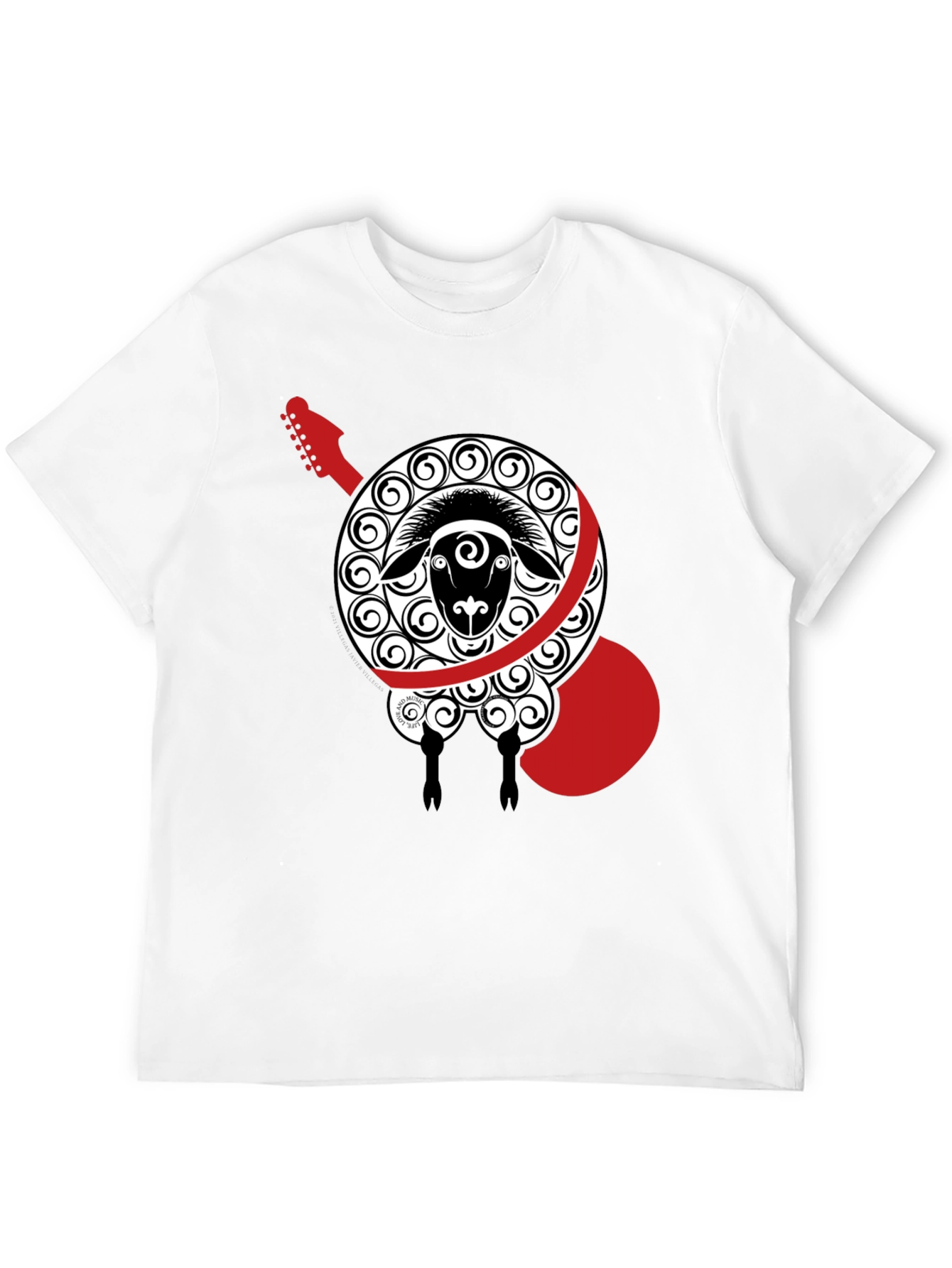 Sheep Guitar Black T-Shirt