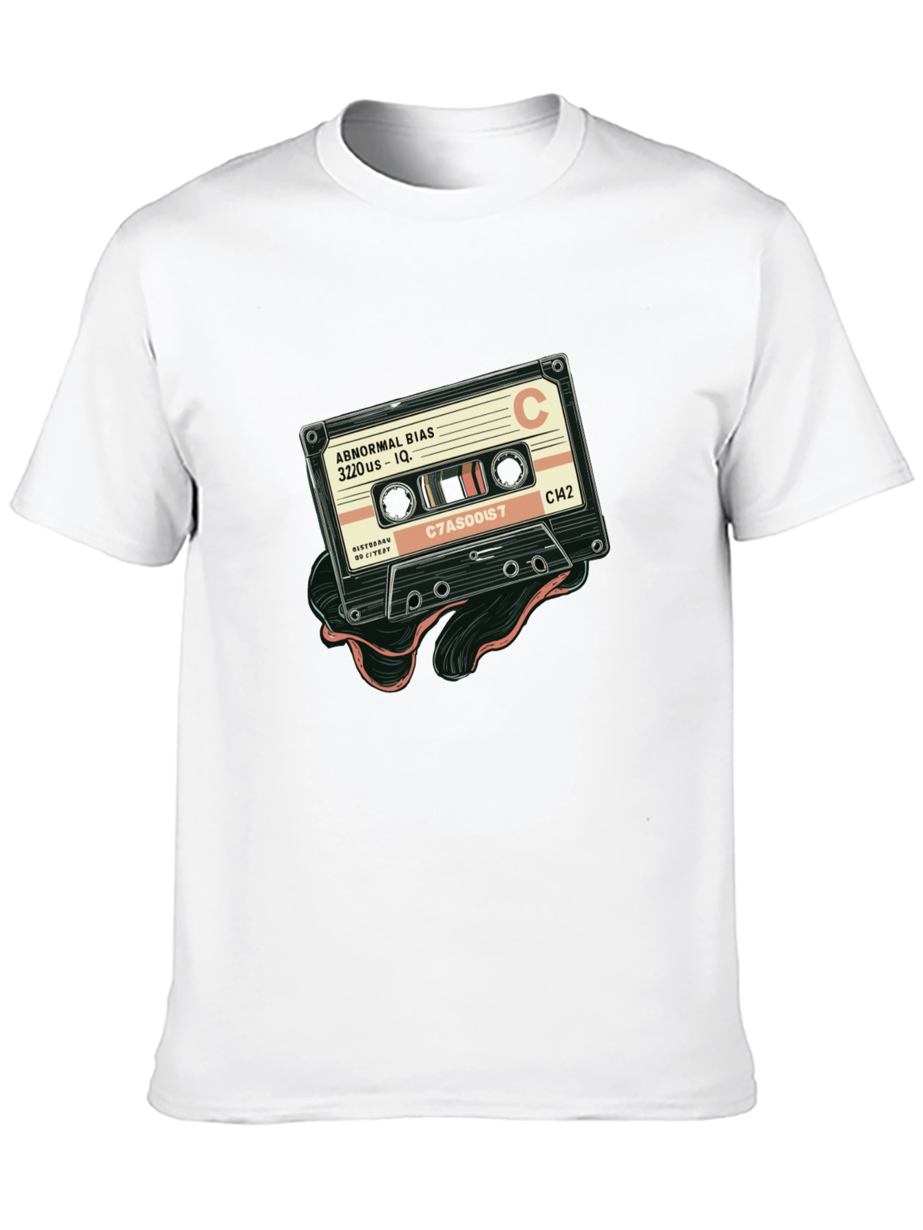 Retro Cassette Tape Graphic T-Shirt - Black