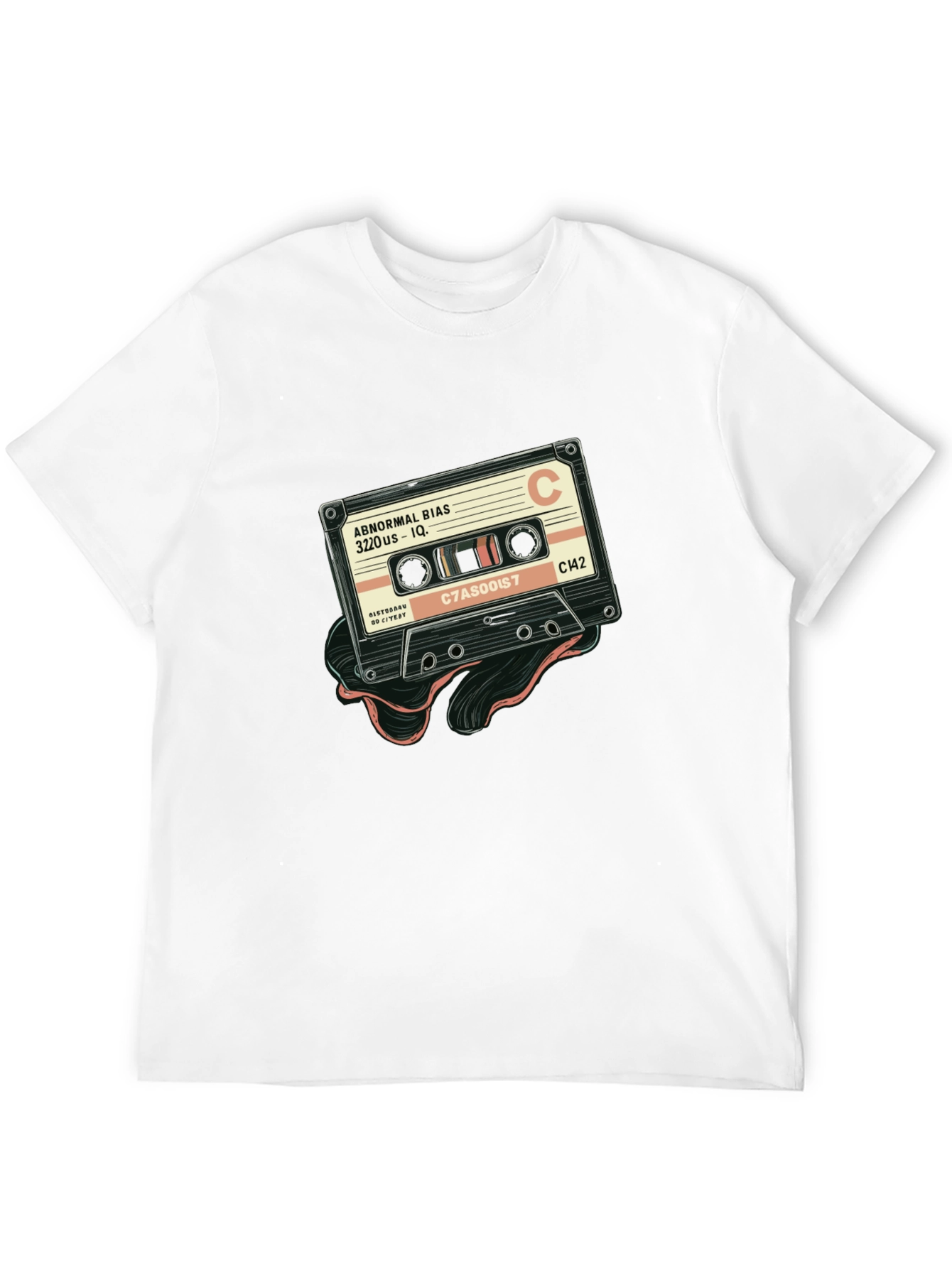 Retro Cassette Tape Graphic T-Shirt - Black