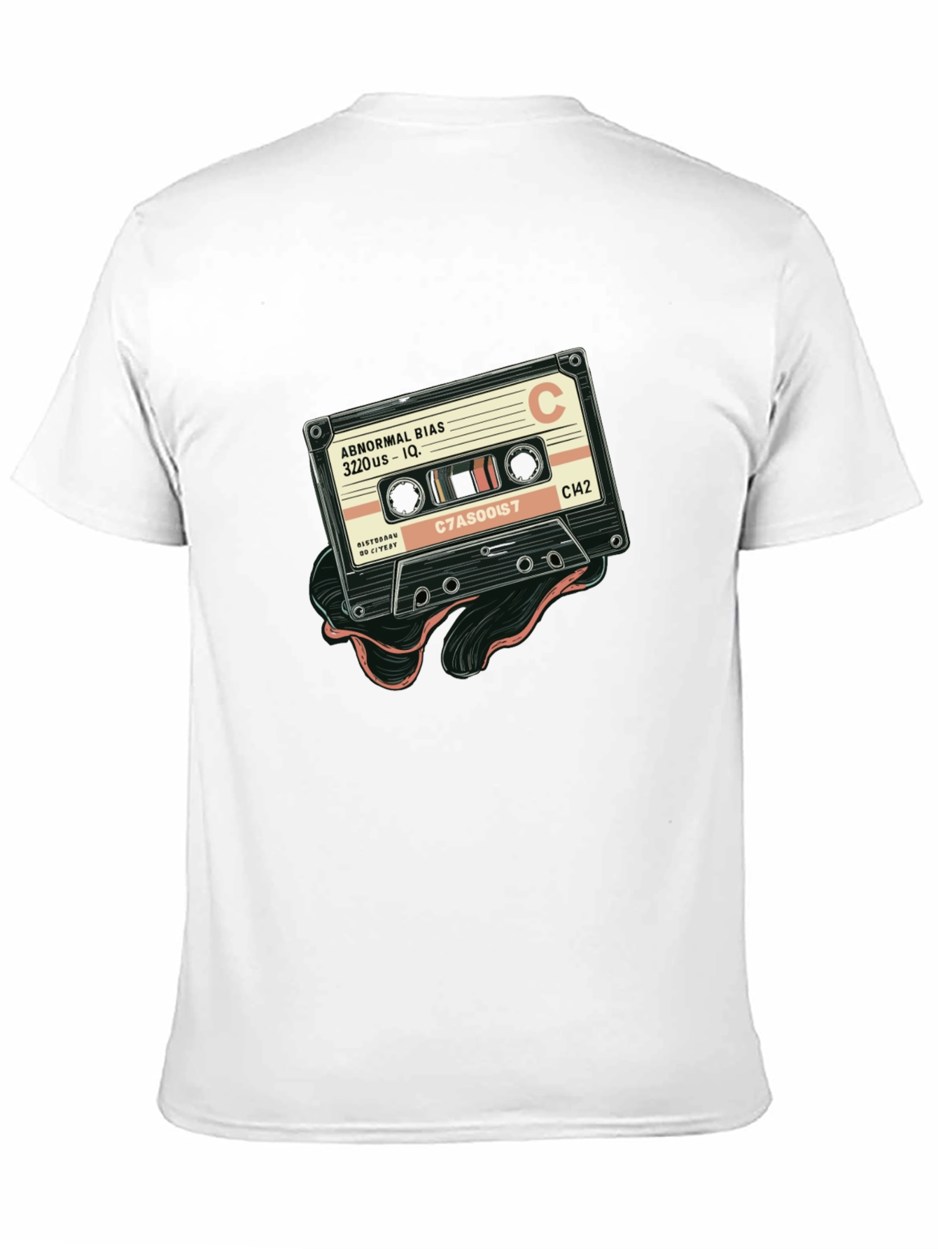 Retro Cassette Tape Graphic T-Shirt - Black