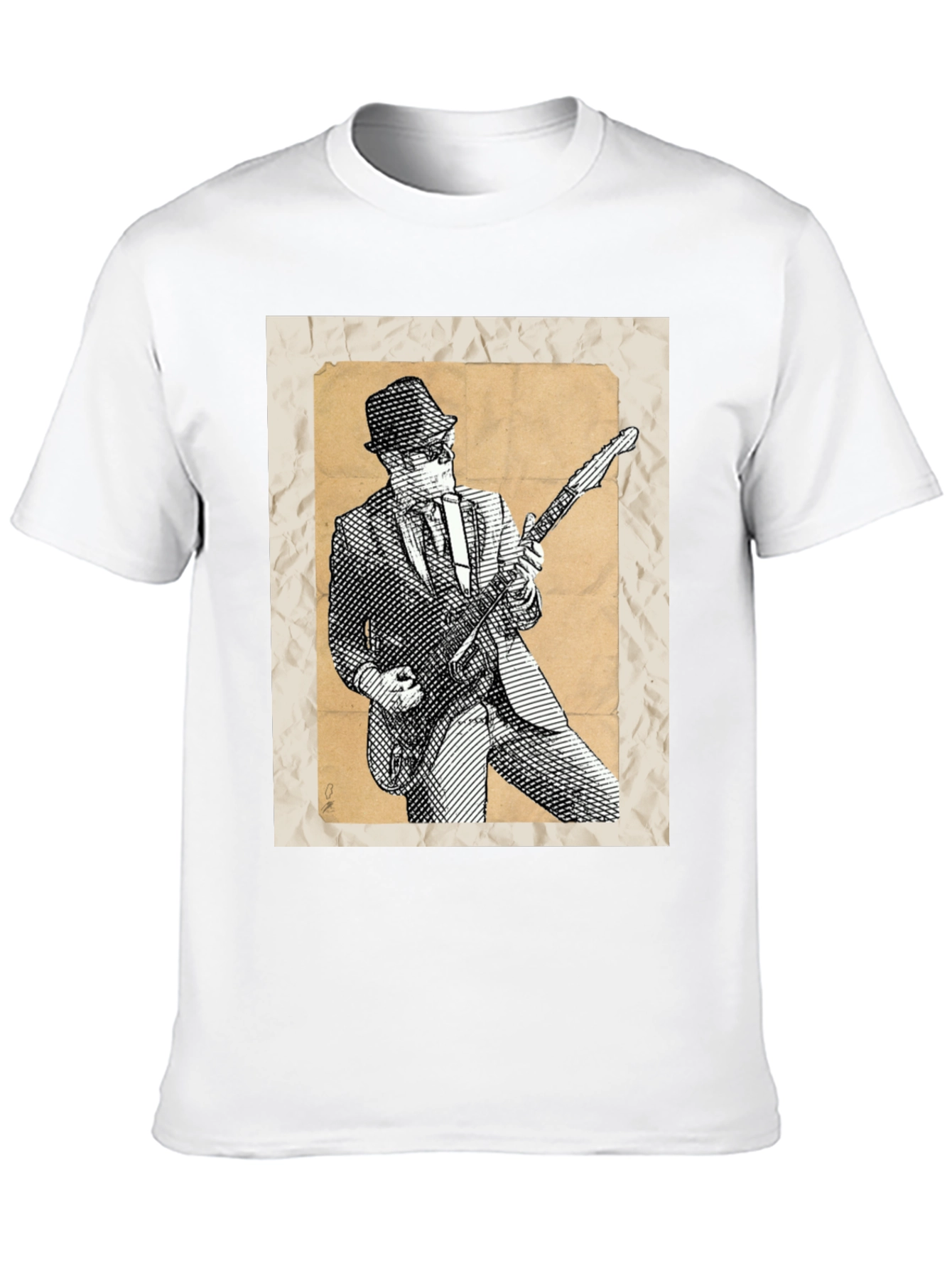 Retro Guitar Player Graphic Tee
