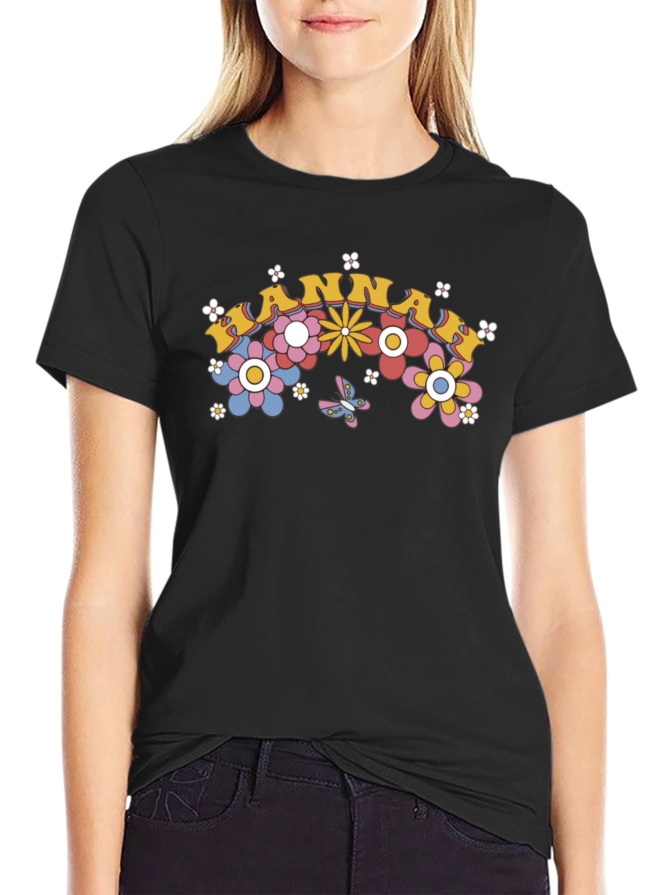 Anna Floral Graphic T-Shirt - Retro Style