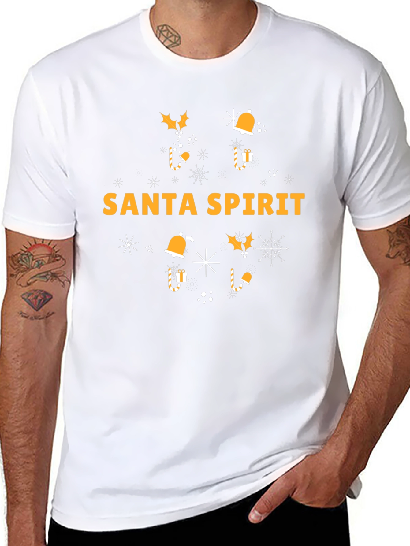 Santa Spirit T-Shirt Holiday Tee Festive Fashion