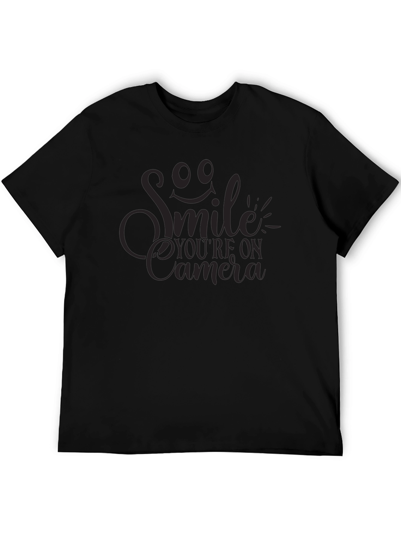 Smile Youre On Camera Black T-Shirt