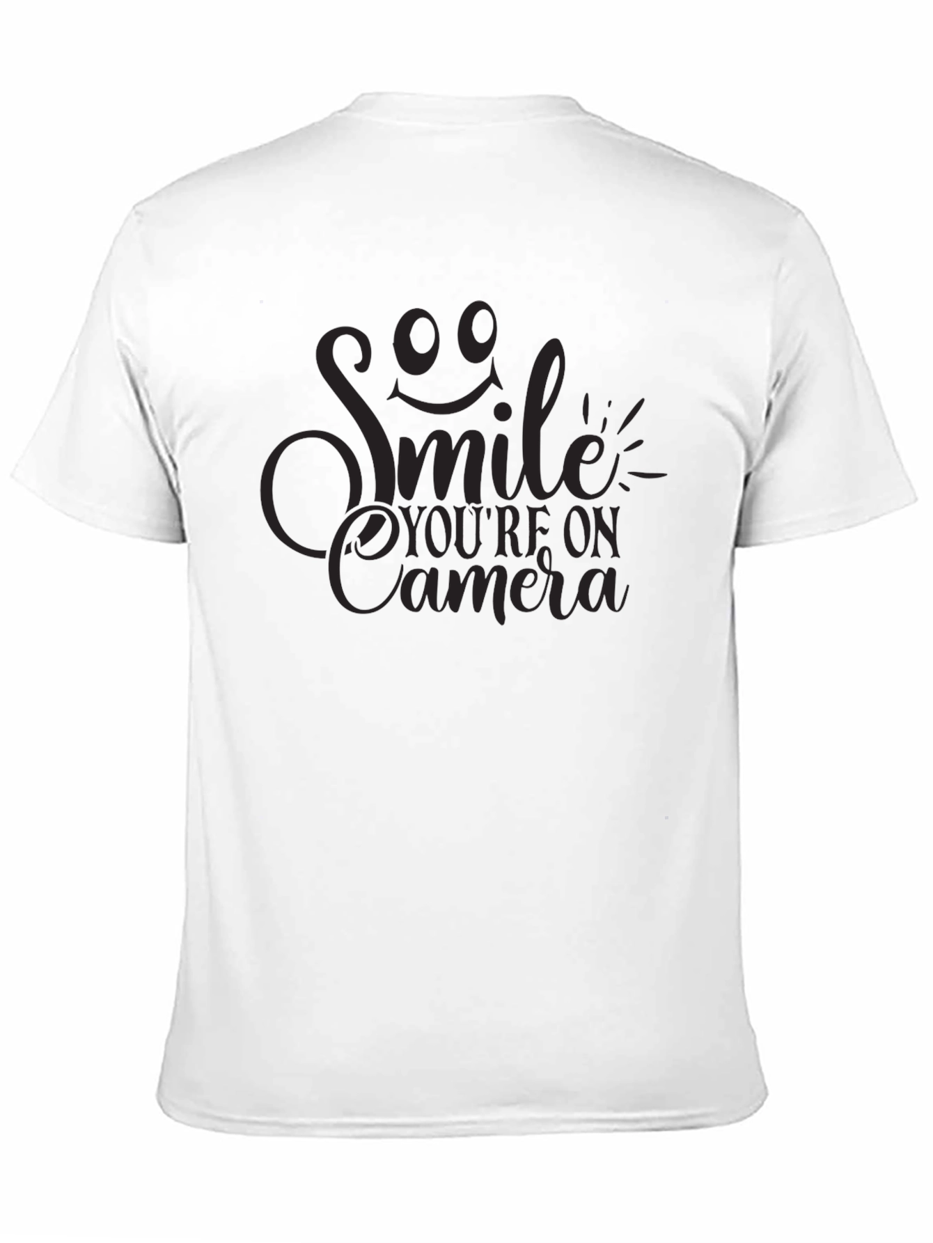 Smile Youre On Camera Black T-Shirt