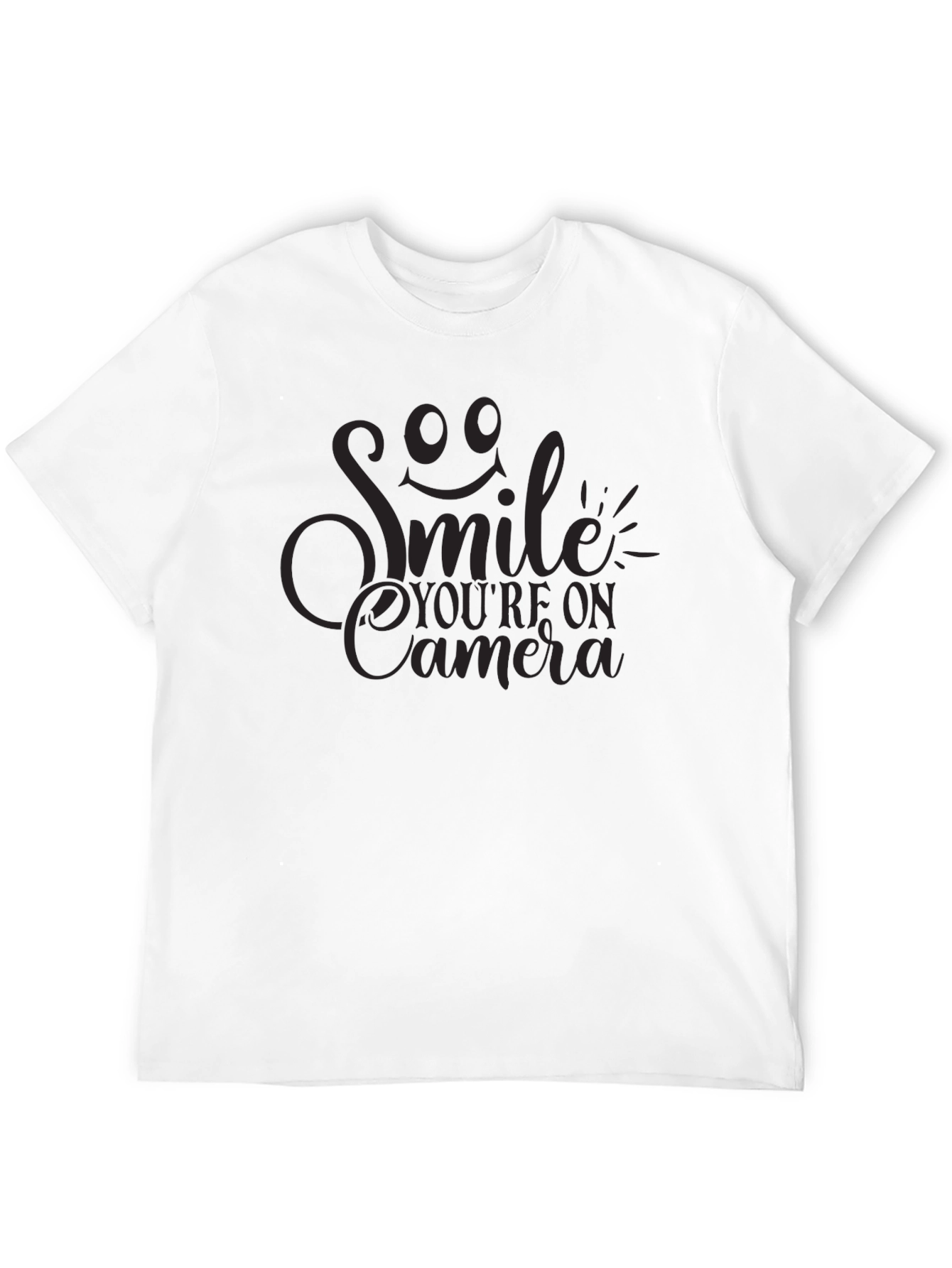 Smile Youre On Camera Black T-Shirt