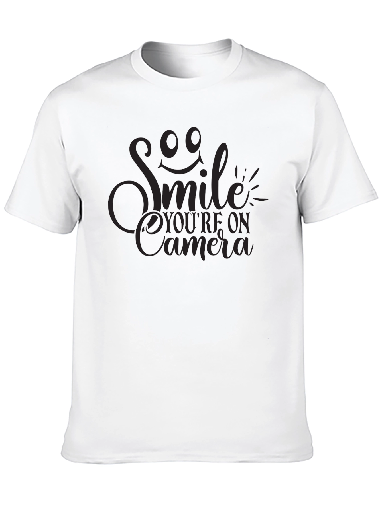 Smile Youre On Camera Black T-Shirt