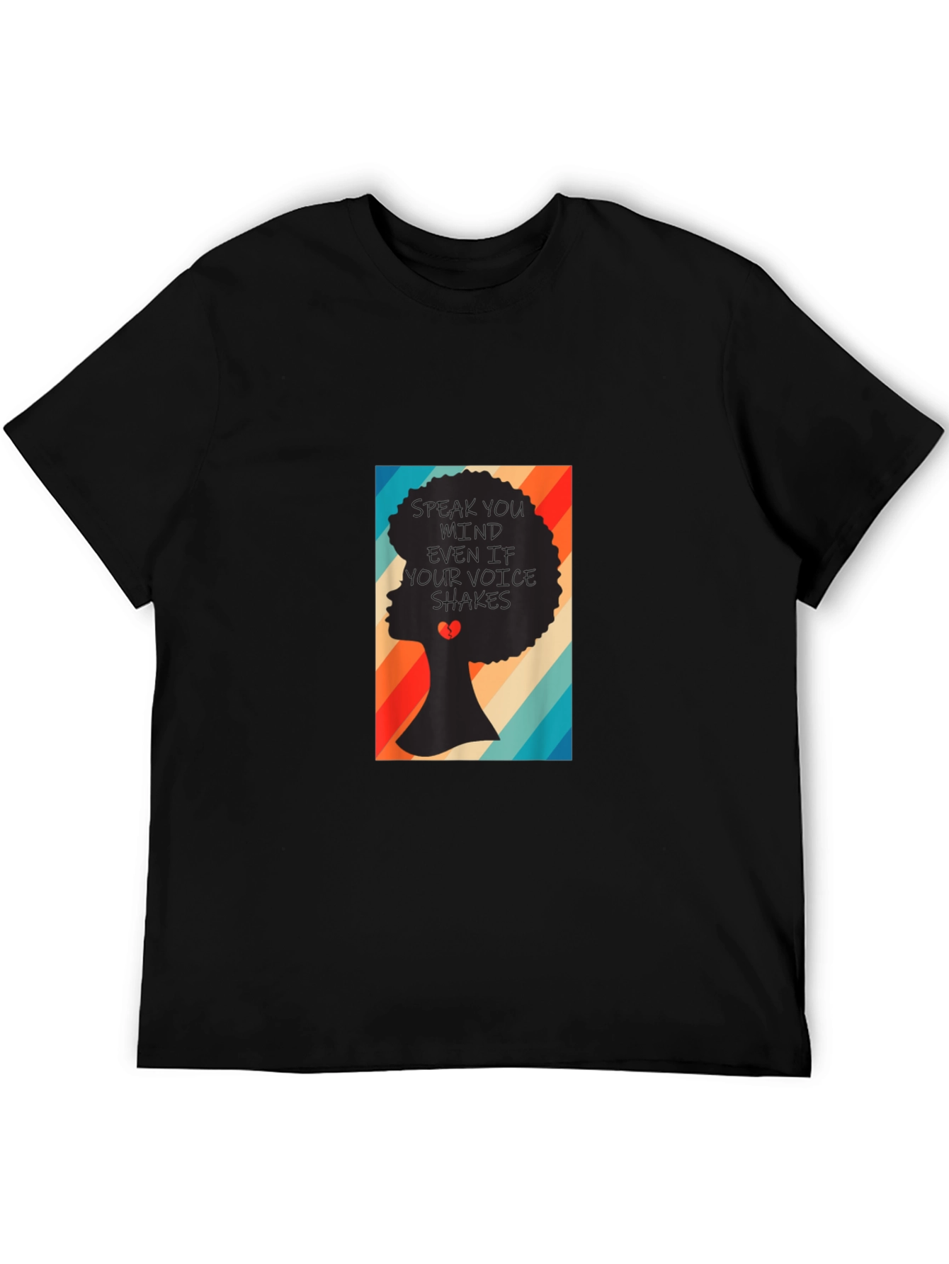 Speak Your Mind T-Shirt - Afro Silhouette Tee