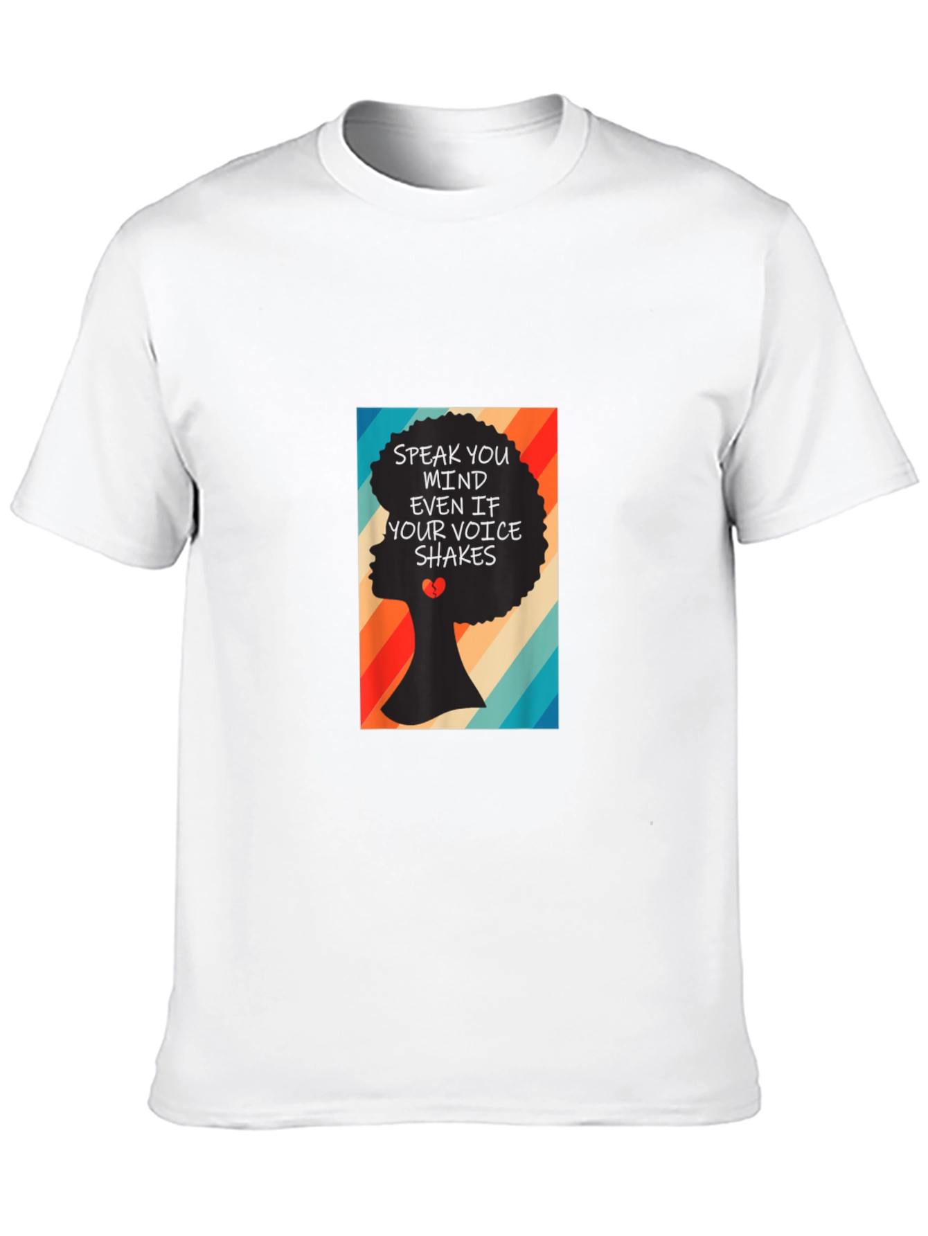 Speak Your Mind T-Shirt - Afro Silhouette Tee