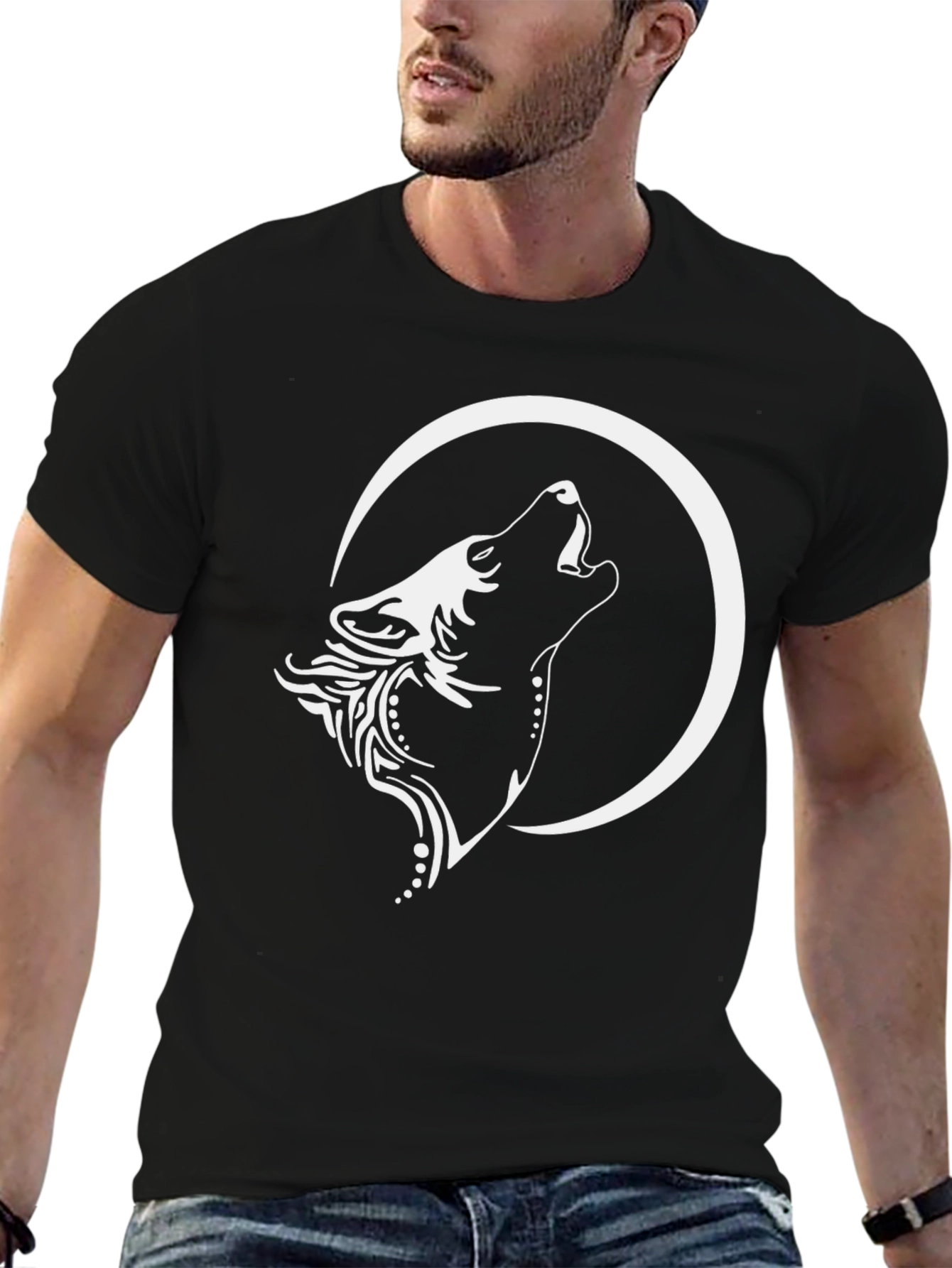Black Wolf Moon Graphic Tee