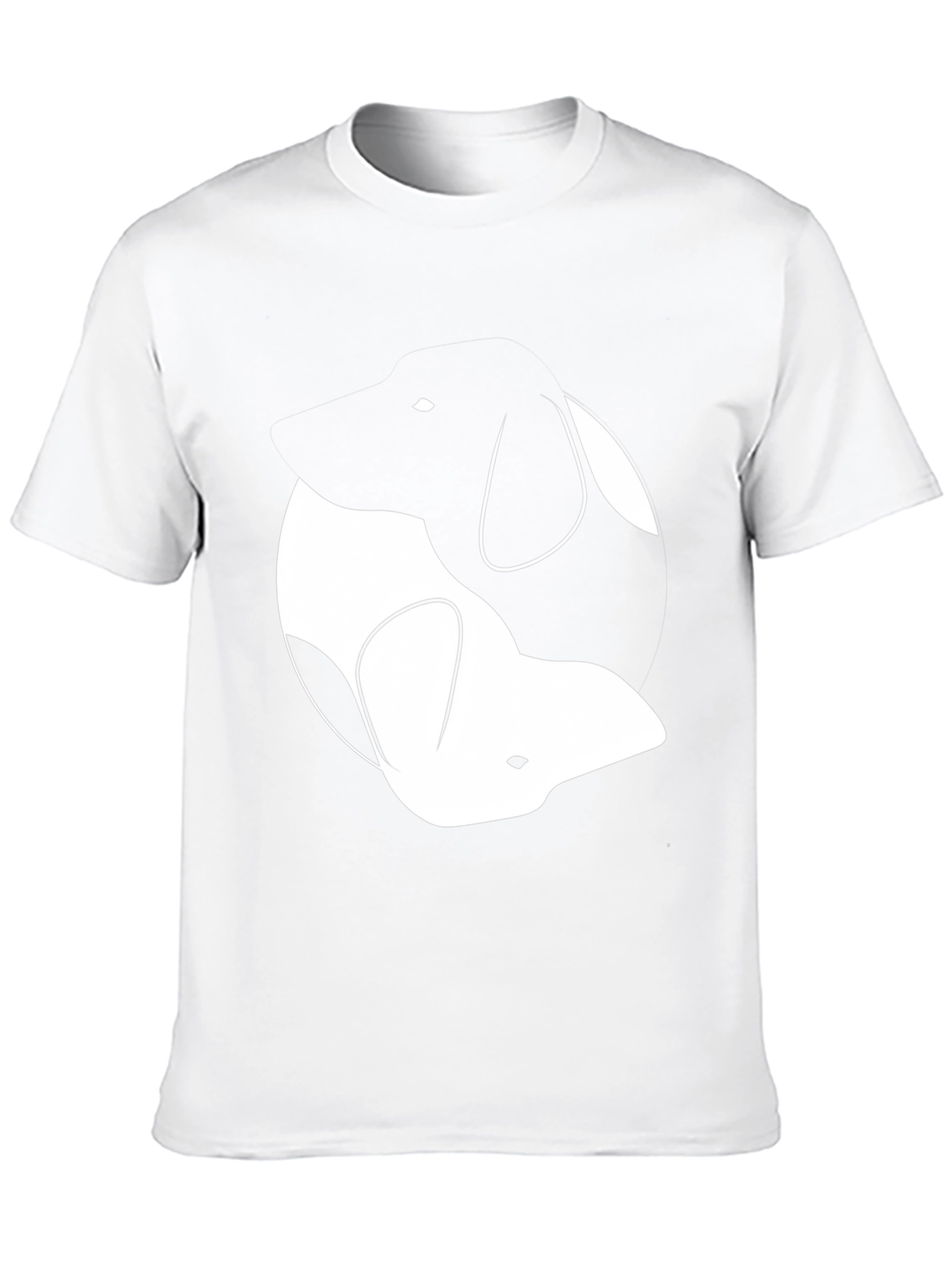 Yin Yang Dog T-Shirt - Casual Style