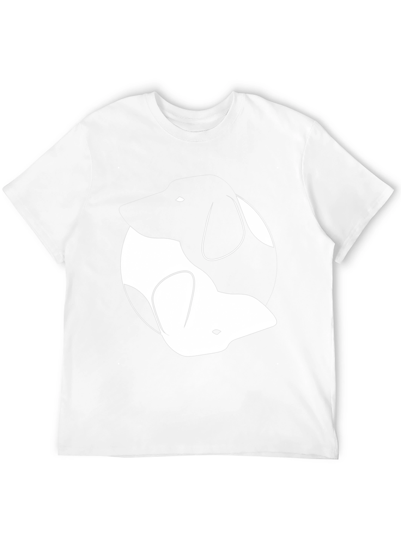 Yin Yang Dog T-Shirt - Casual Style