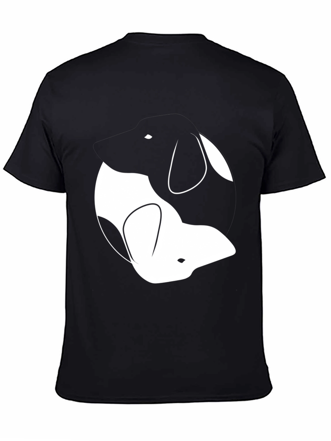 Yin Yang Dog T-Shirt - Casual Style