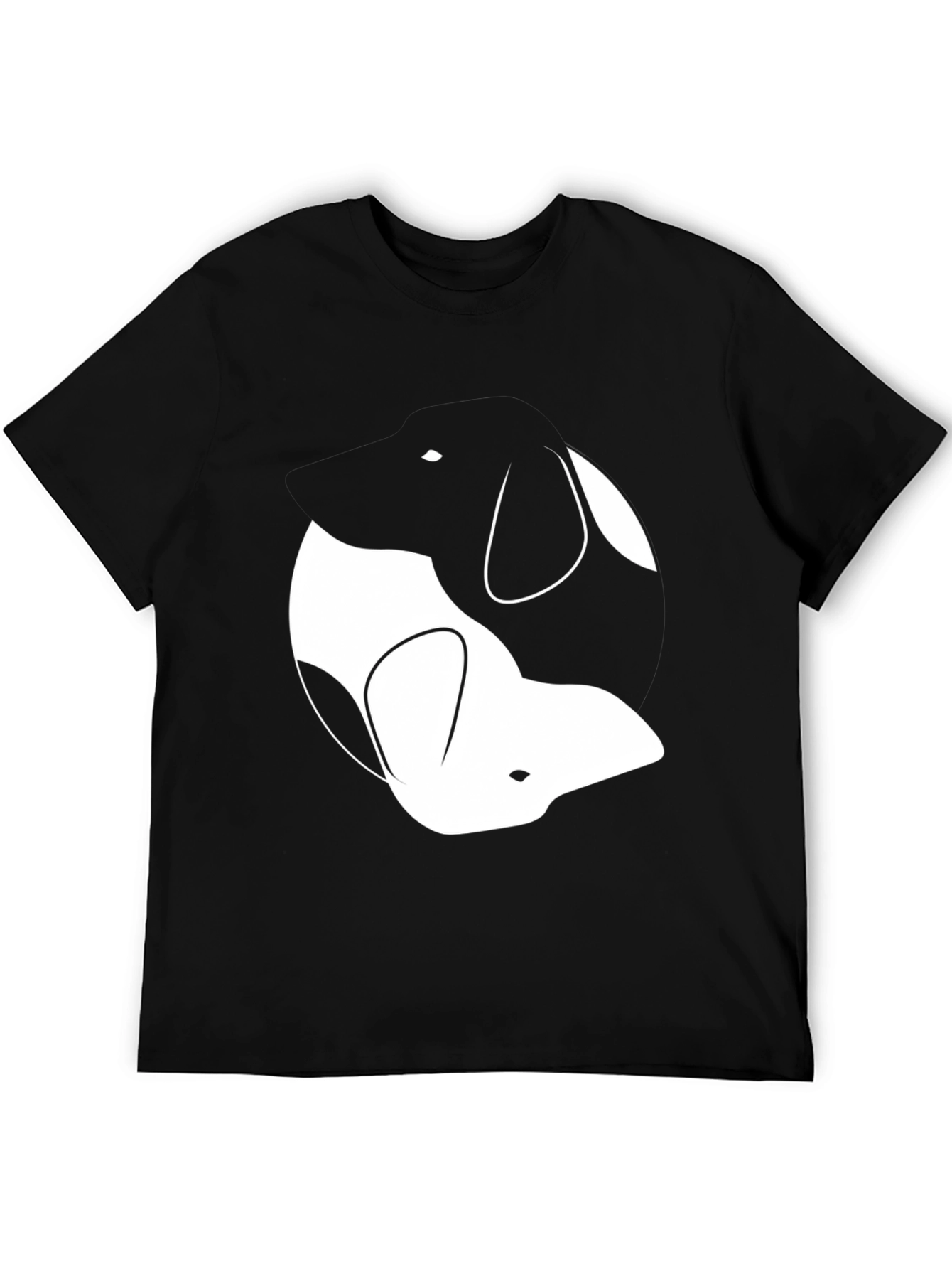 Yin Yang Dog T-Shirt - Casual Style
