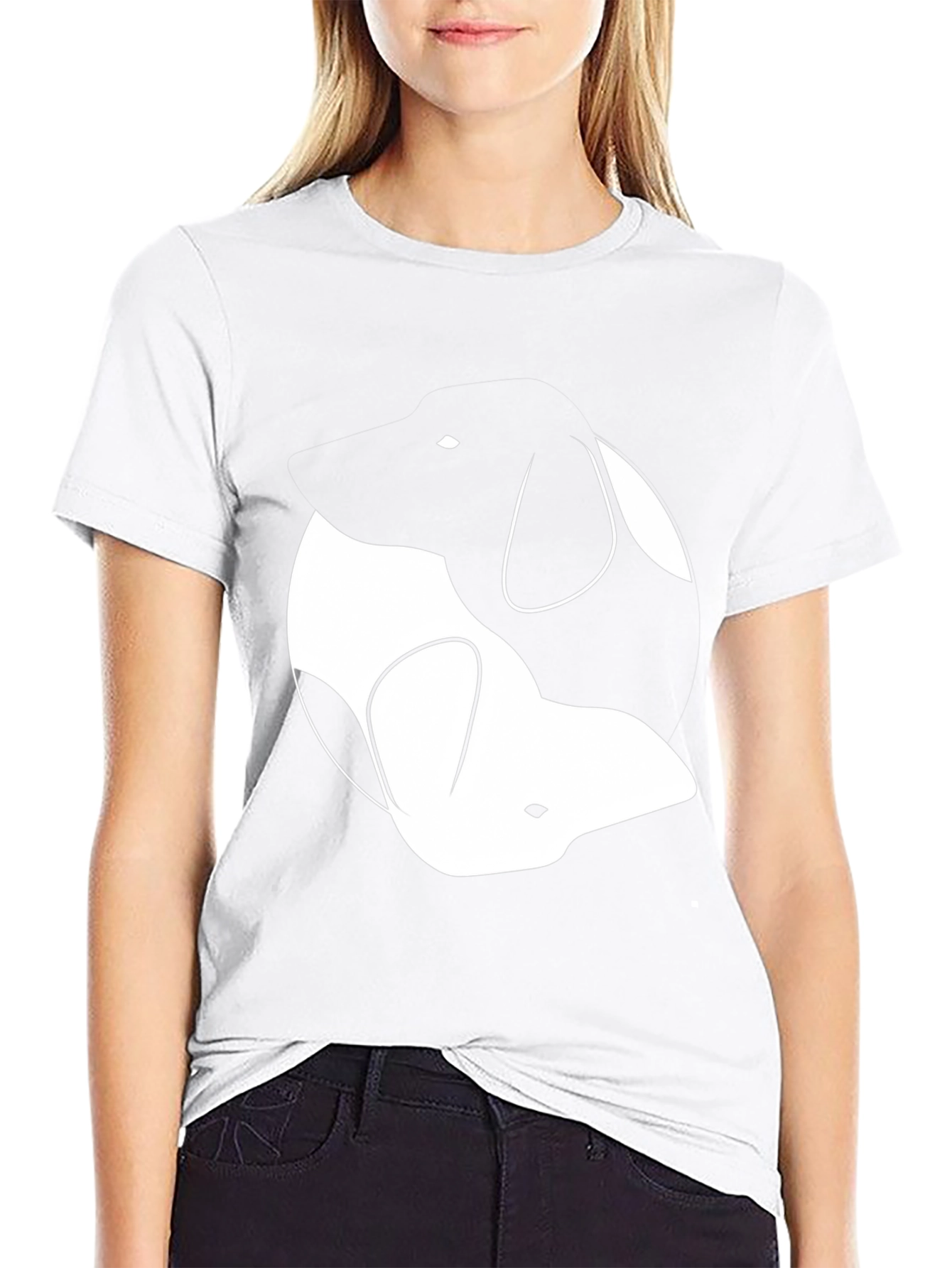 Yin Yang Dog T-Shirt - Casual Style