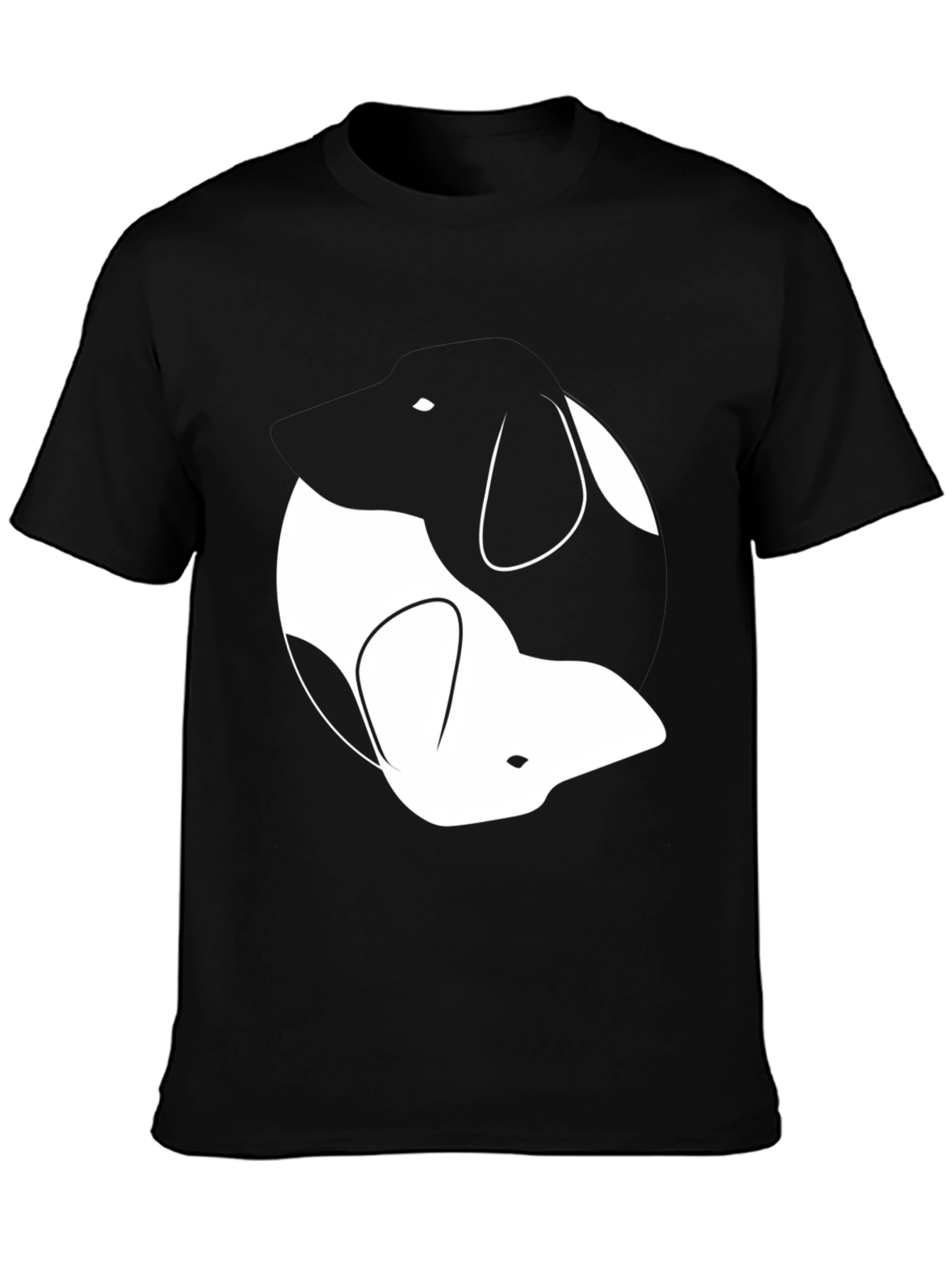 Yin Yang Dog T-Shirt - Casual Style