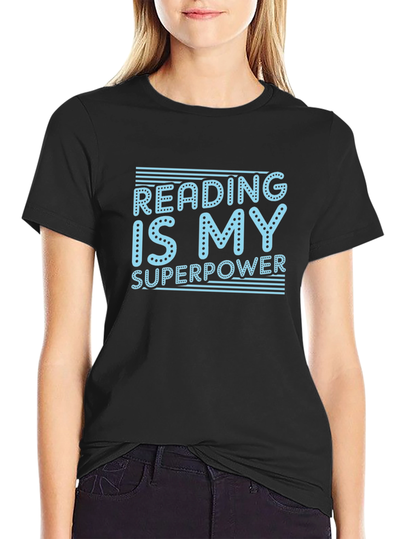 Reading Is My Superpower T-Shirt - Black