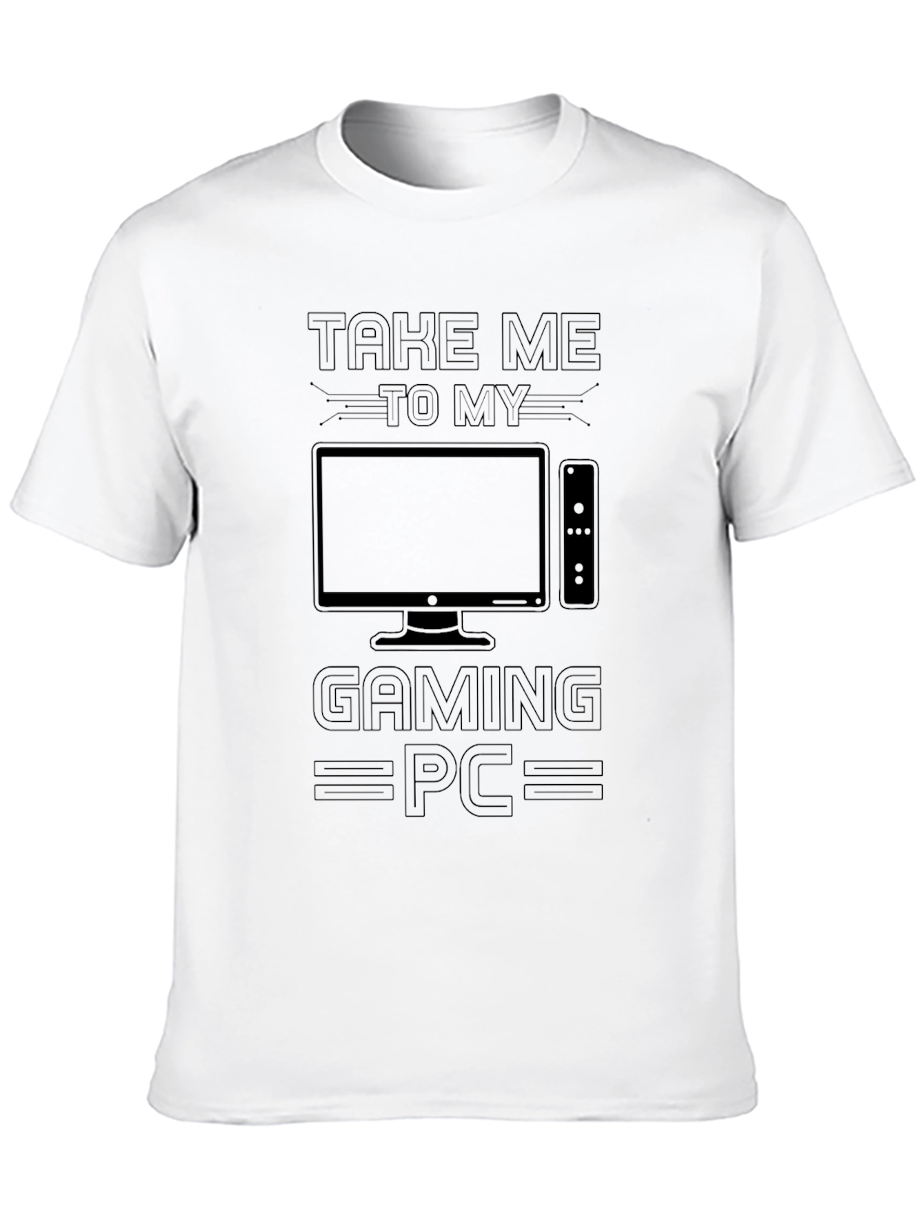 Take Me to My Gaming PC Black T-Shirt