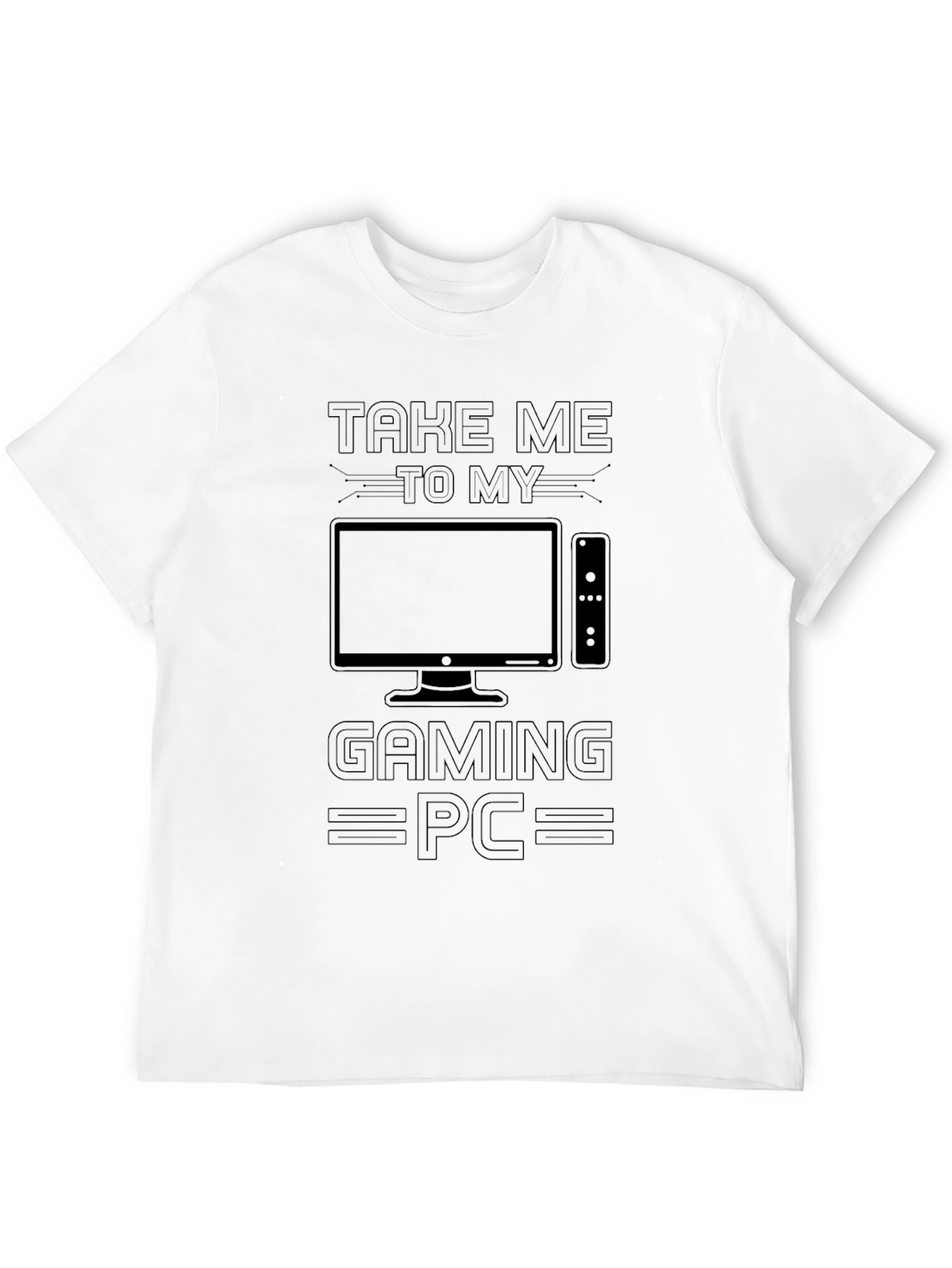 Take Me to My Gaming PC Black T-Shirt