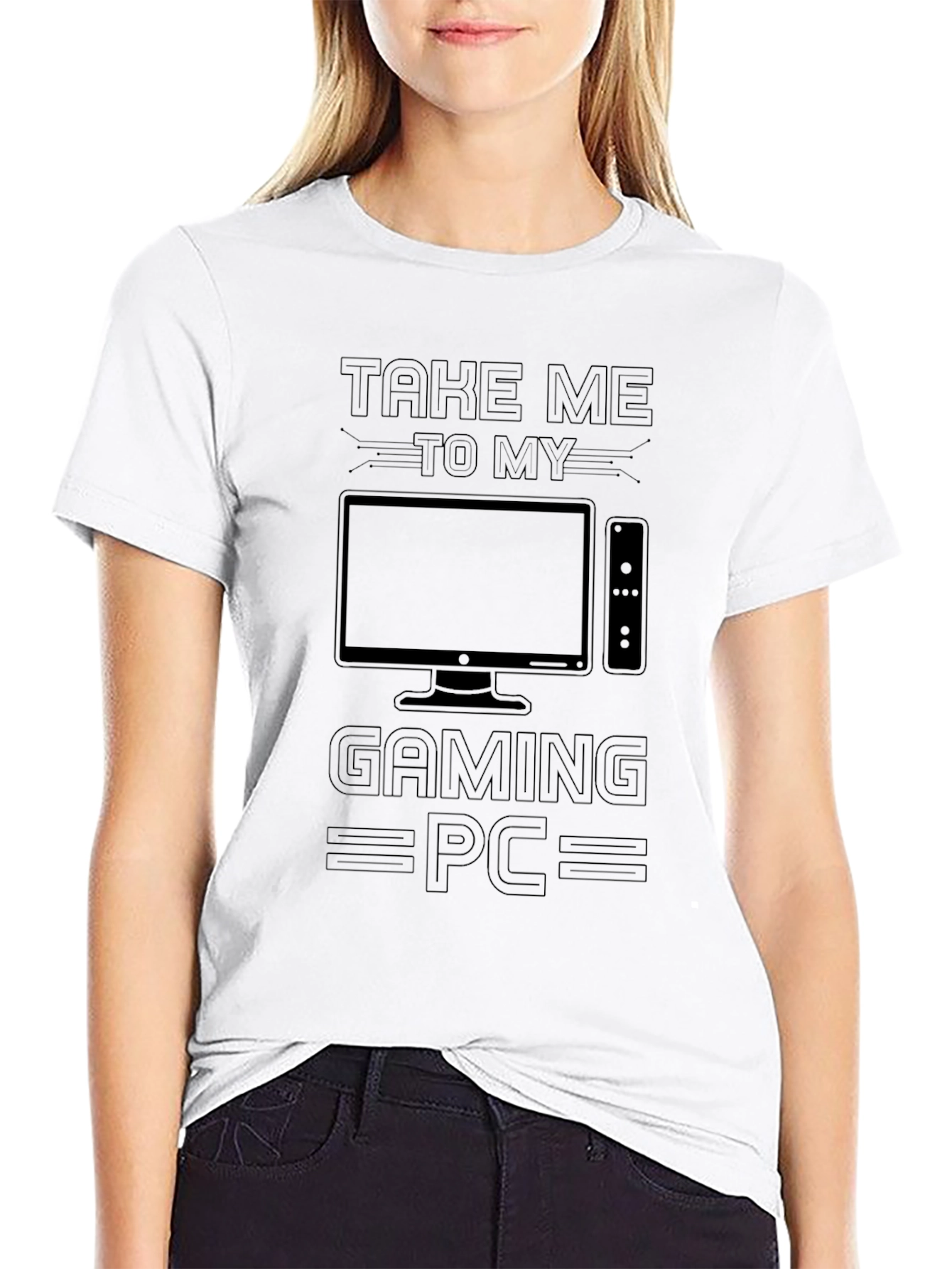 Take Me to My Gaming PC Black T-Shirt