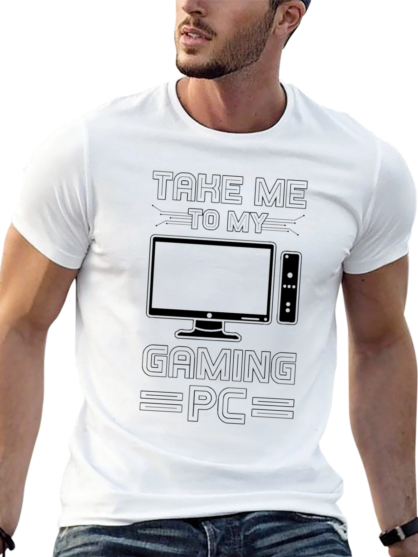 Take Me to My Gaming PC Black T-Shirt