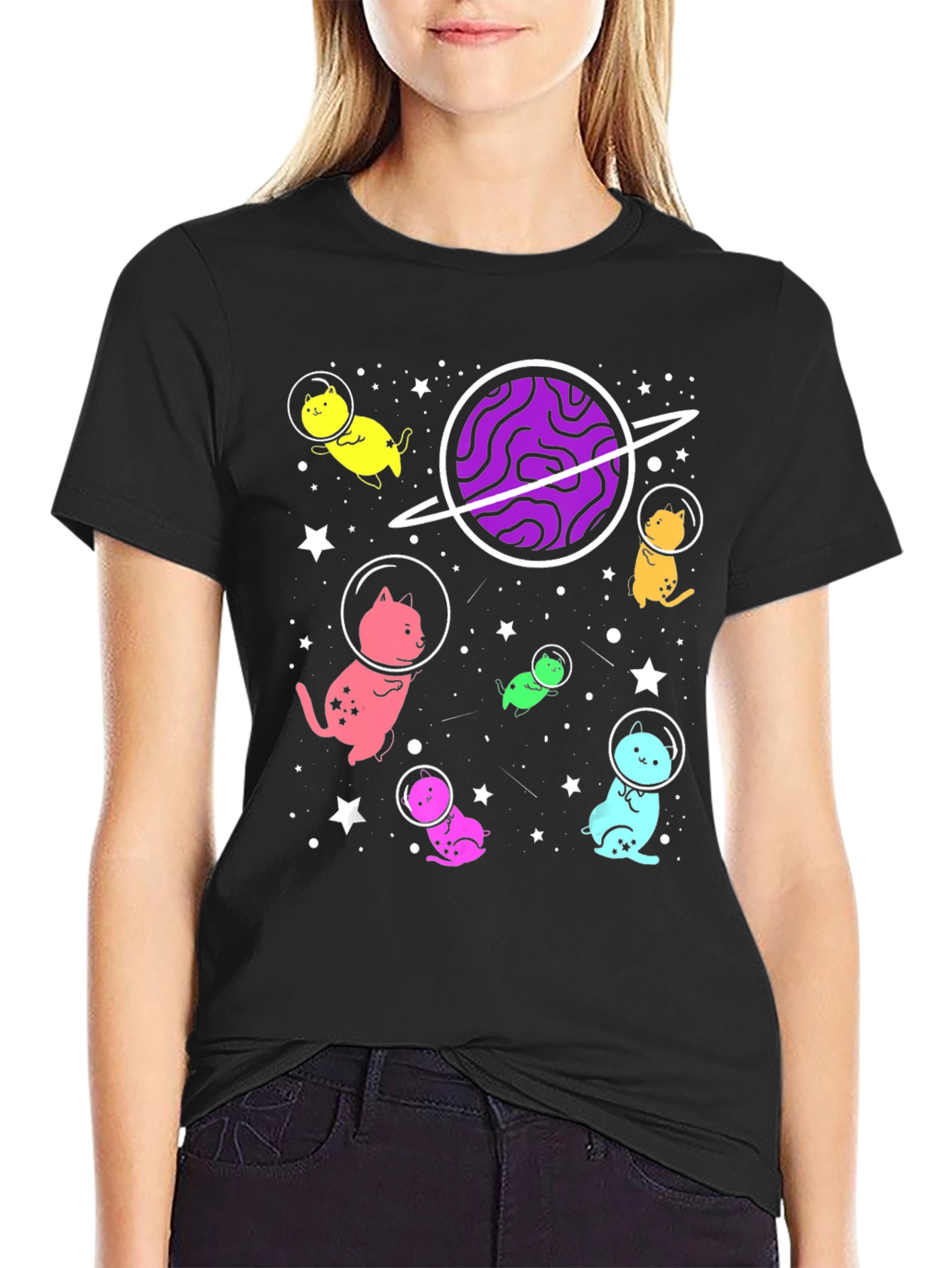 Cosmic Cat Astronaut T-Shirt