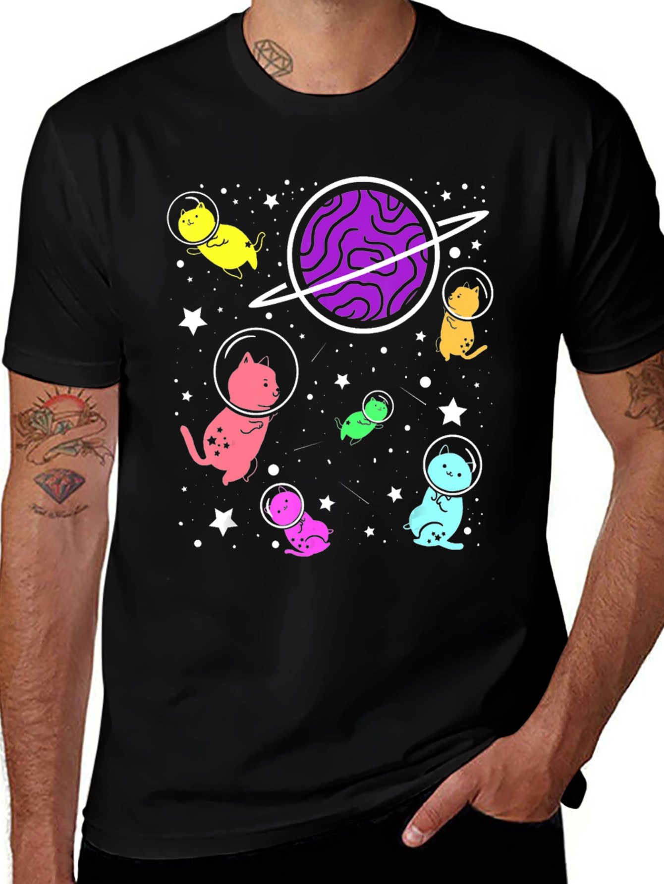 Cosmic Cat Astronaut T-Shirt
