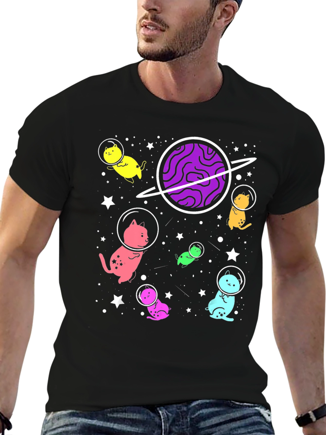 Cosmic Cat Astronaut T-Shirt