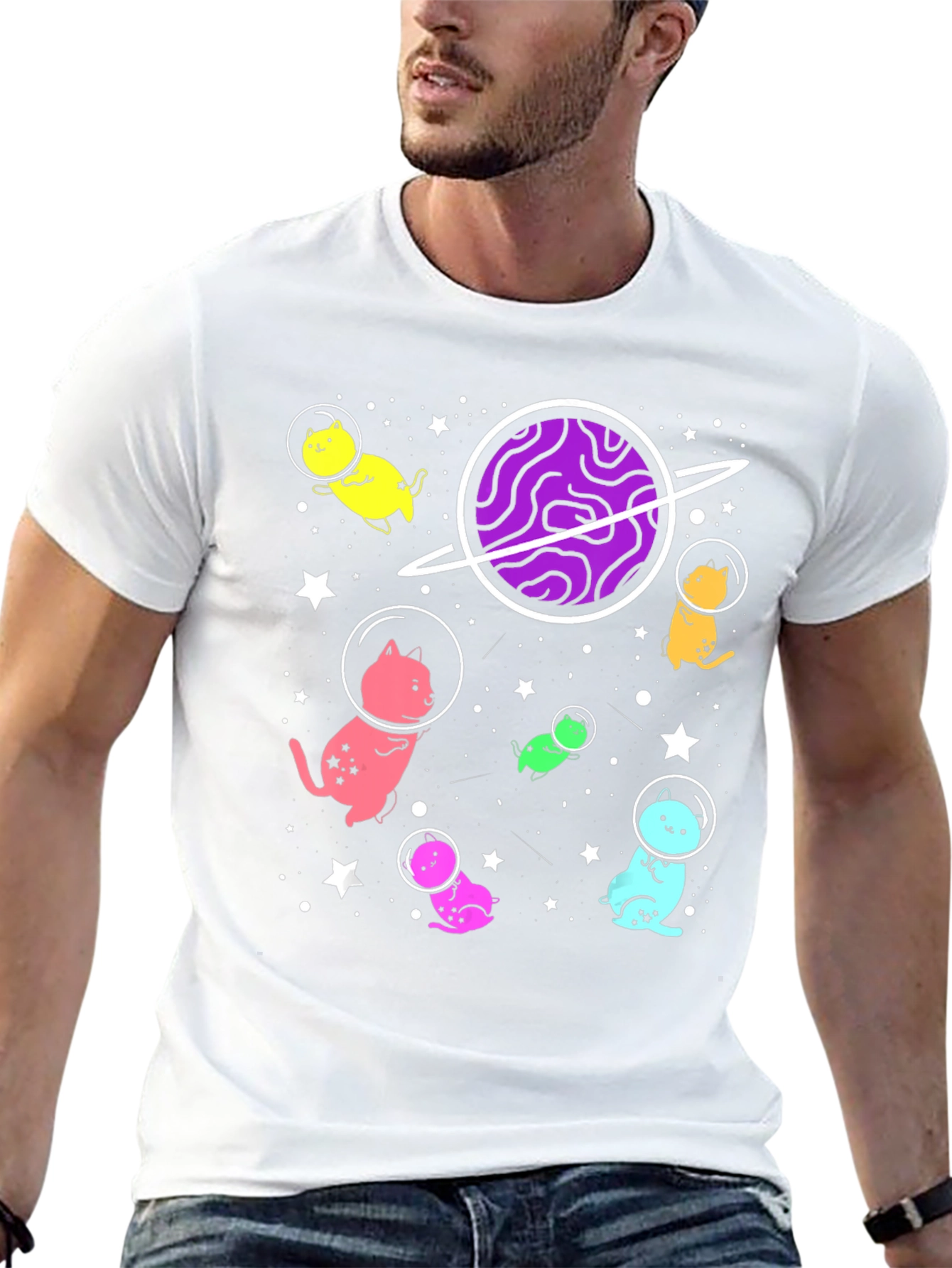 Cosmic Cat Astronaut T-Shirt