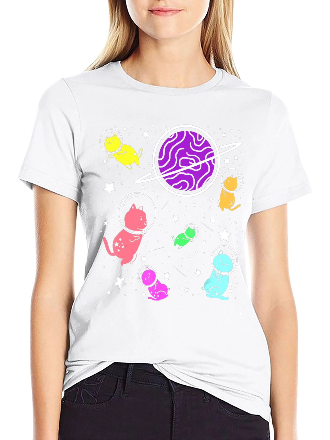 Cosmic Cat Astronaut T-Shirt