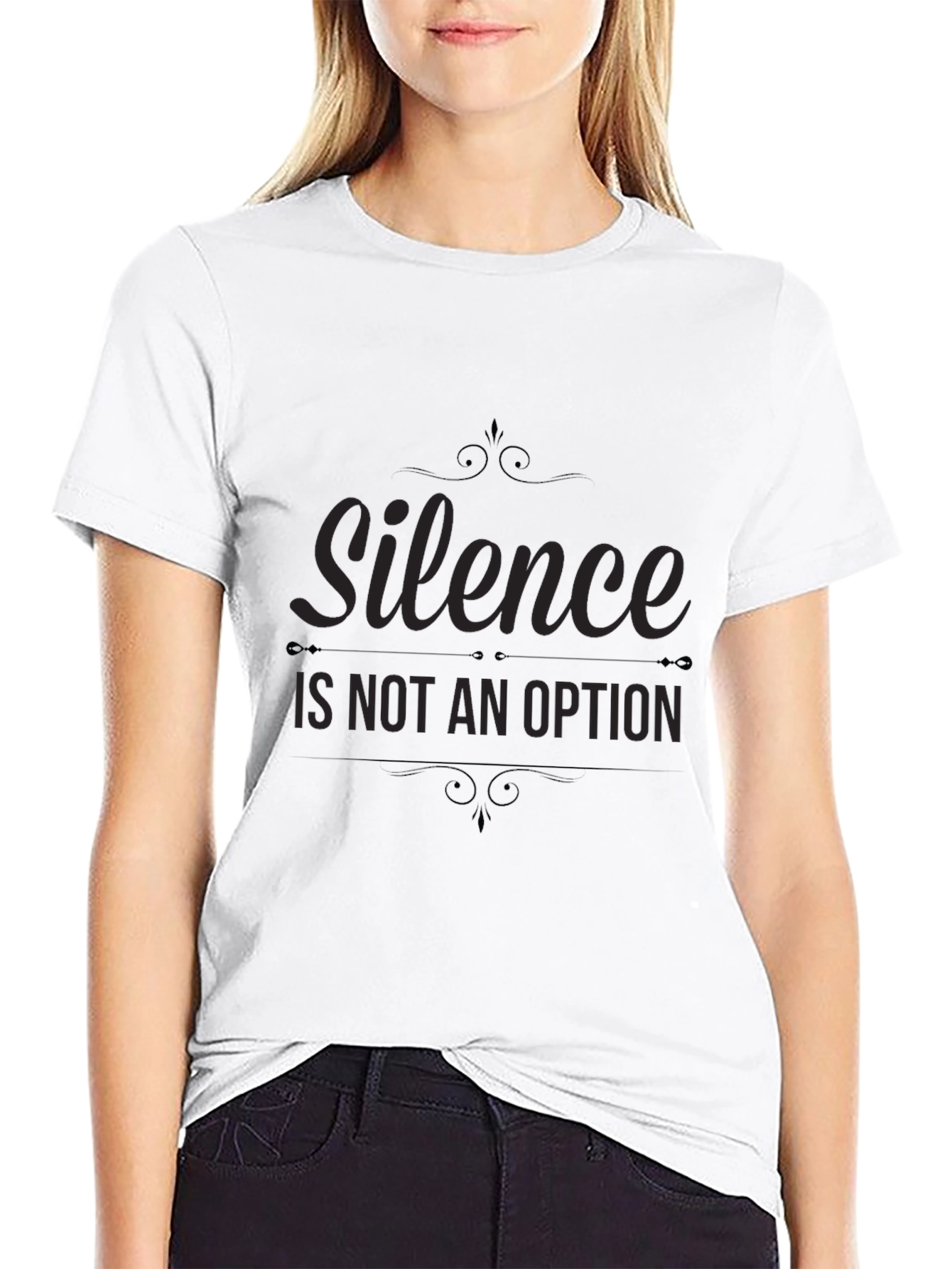 Silence is Not an Option Black Graphic Tee