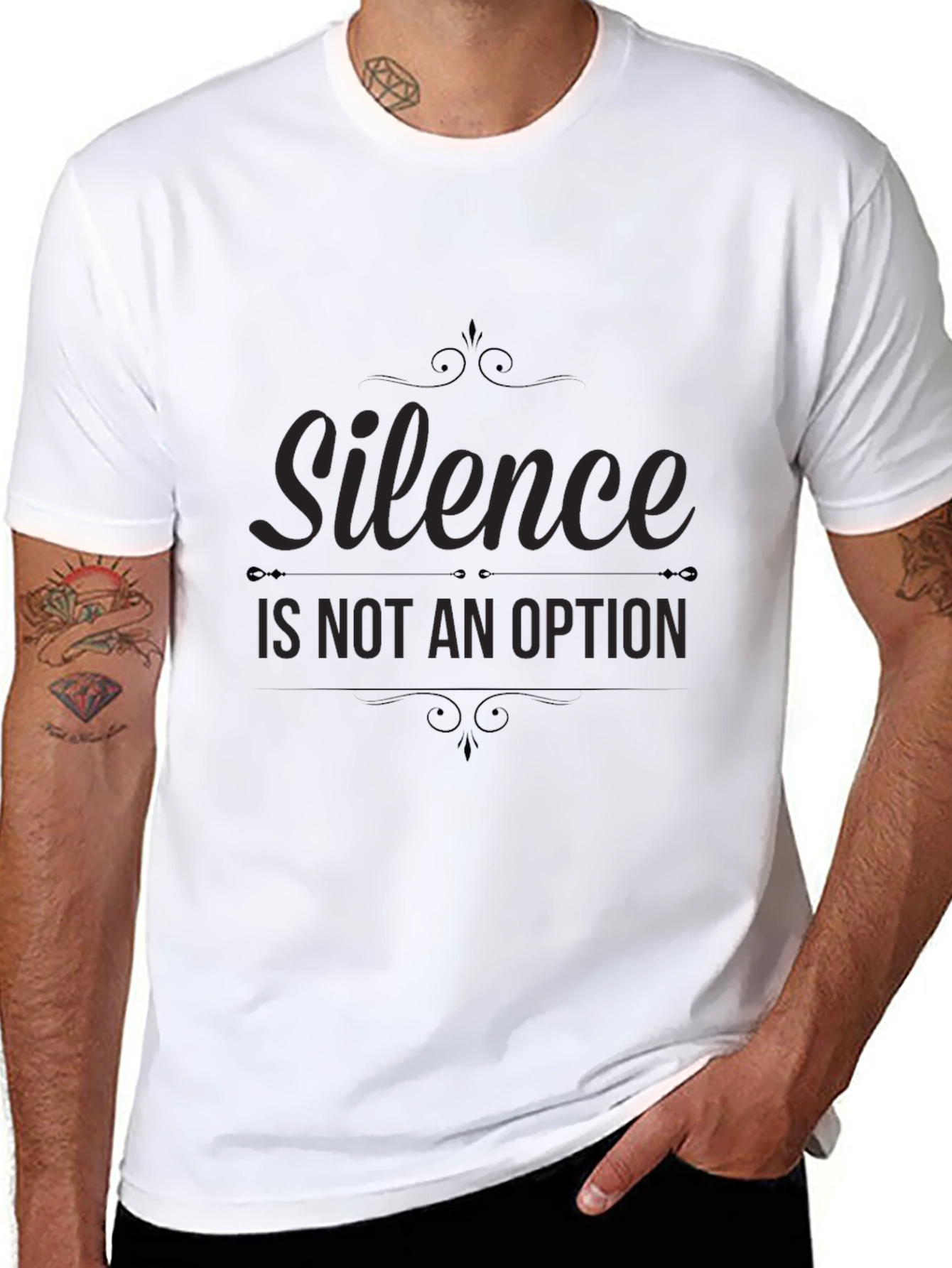Silence is Not an Option Black Graphic Tee
