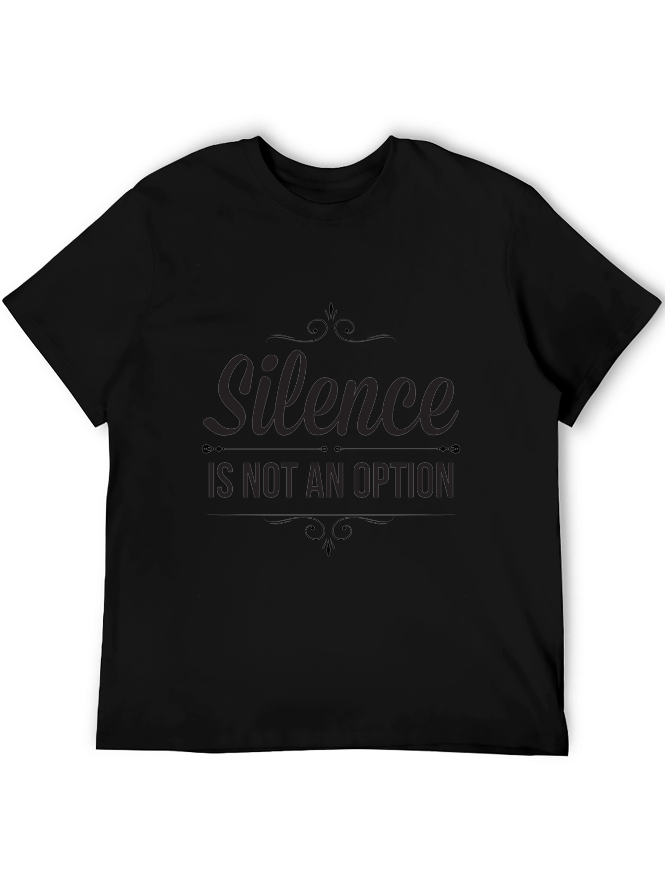 Silence is Not an Option Black Graphic Tee