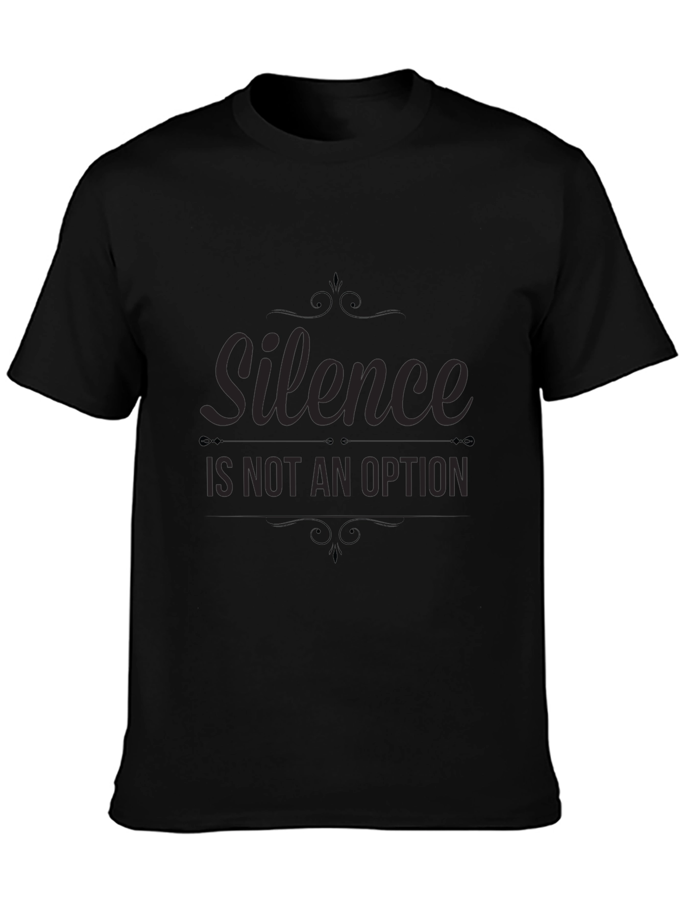 Silence is Not an Option Black Graphic Tee