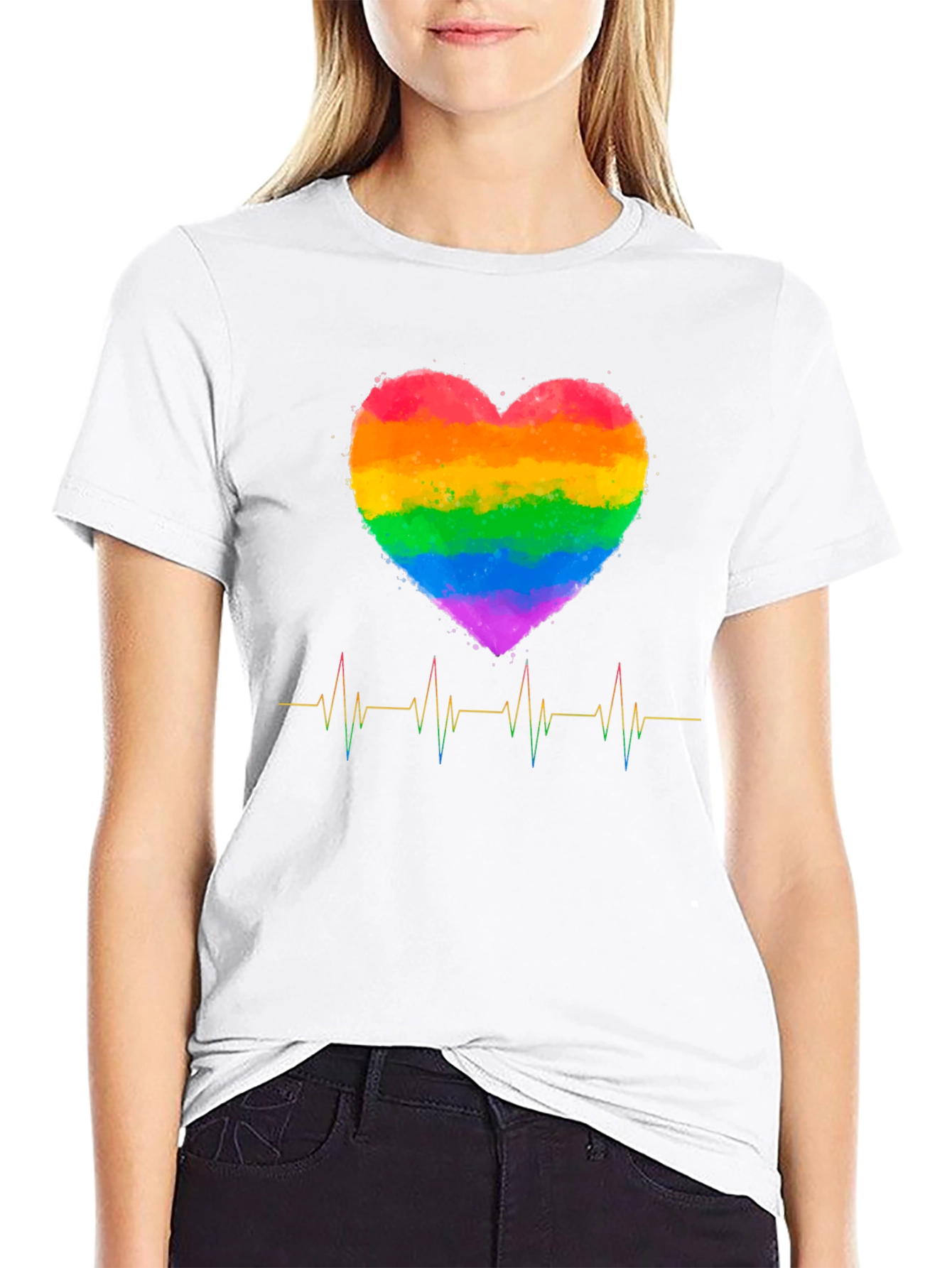 Rainbow Heartbeat Pride T-Shirt